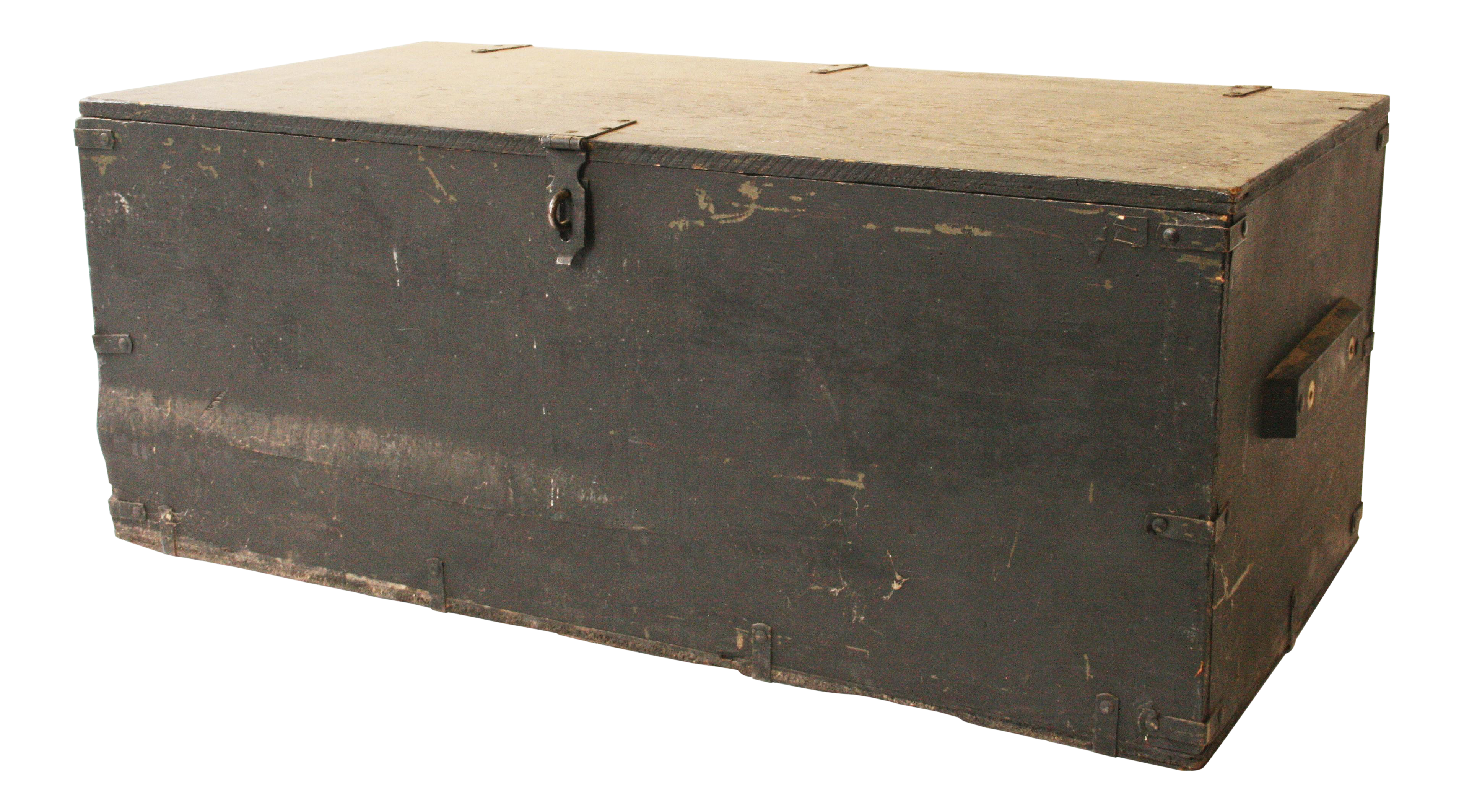 Antique Foot Locker Dovetail Wood Minnesota Military Fort Snelling