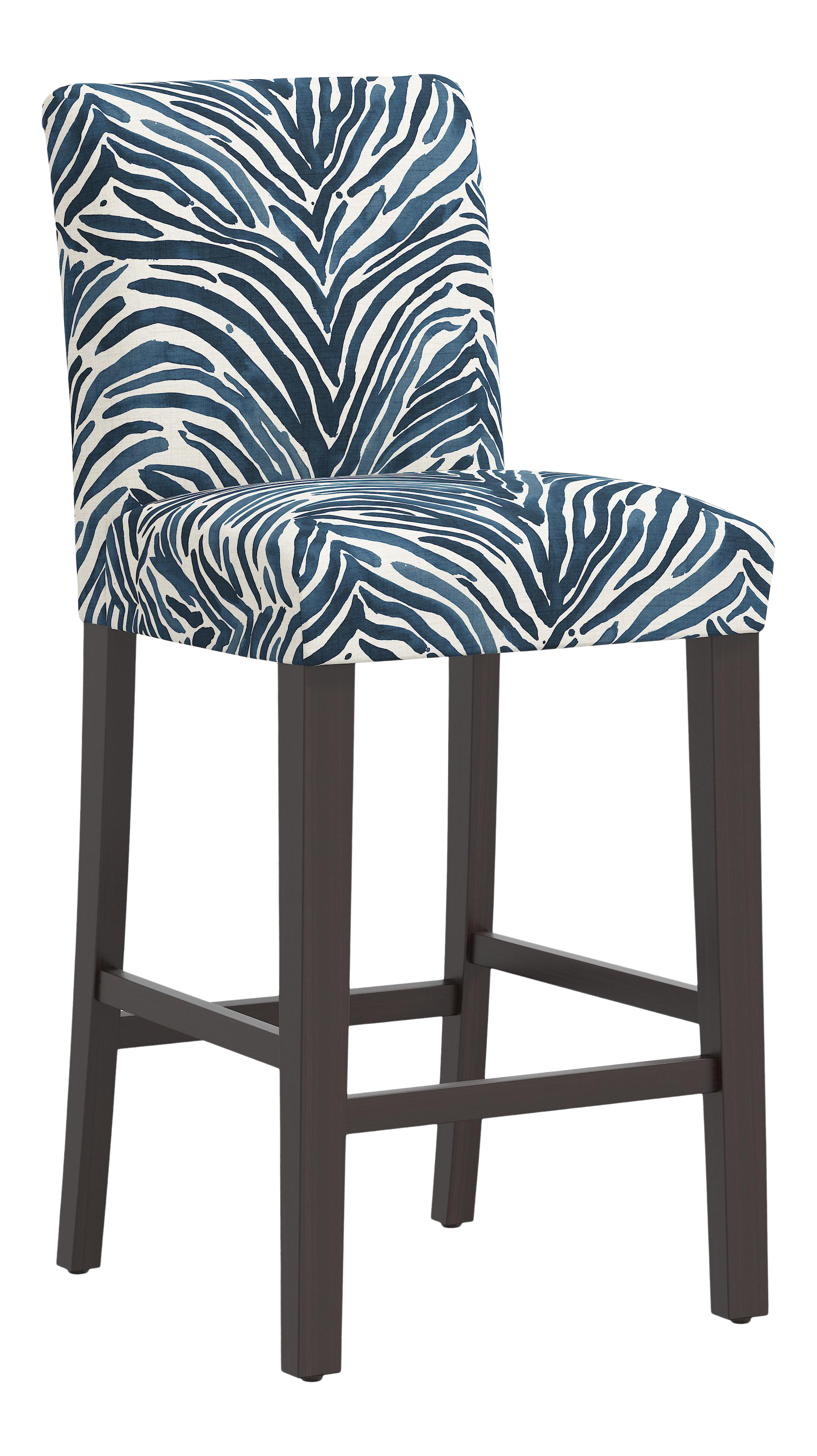Chelsea Bar Stool in Zebra Blue Washed Zebra