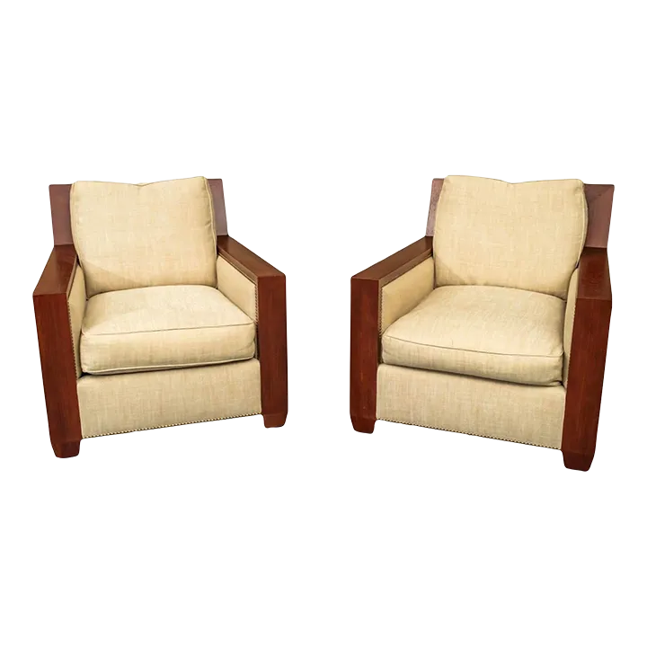 Pair of Lounge Chairs Designed by John Hutton for Sutherland
