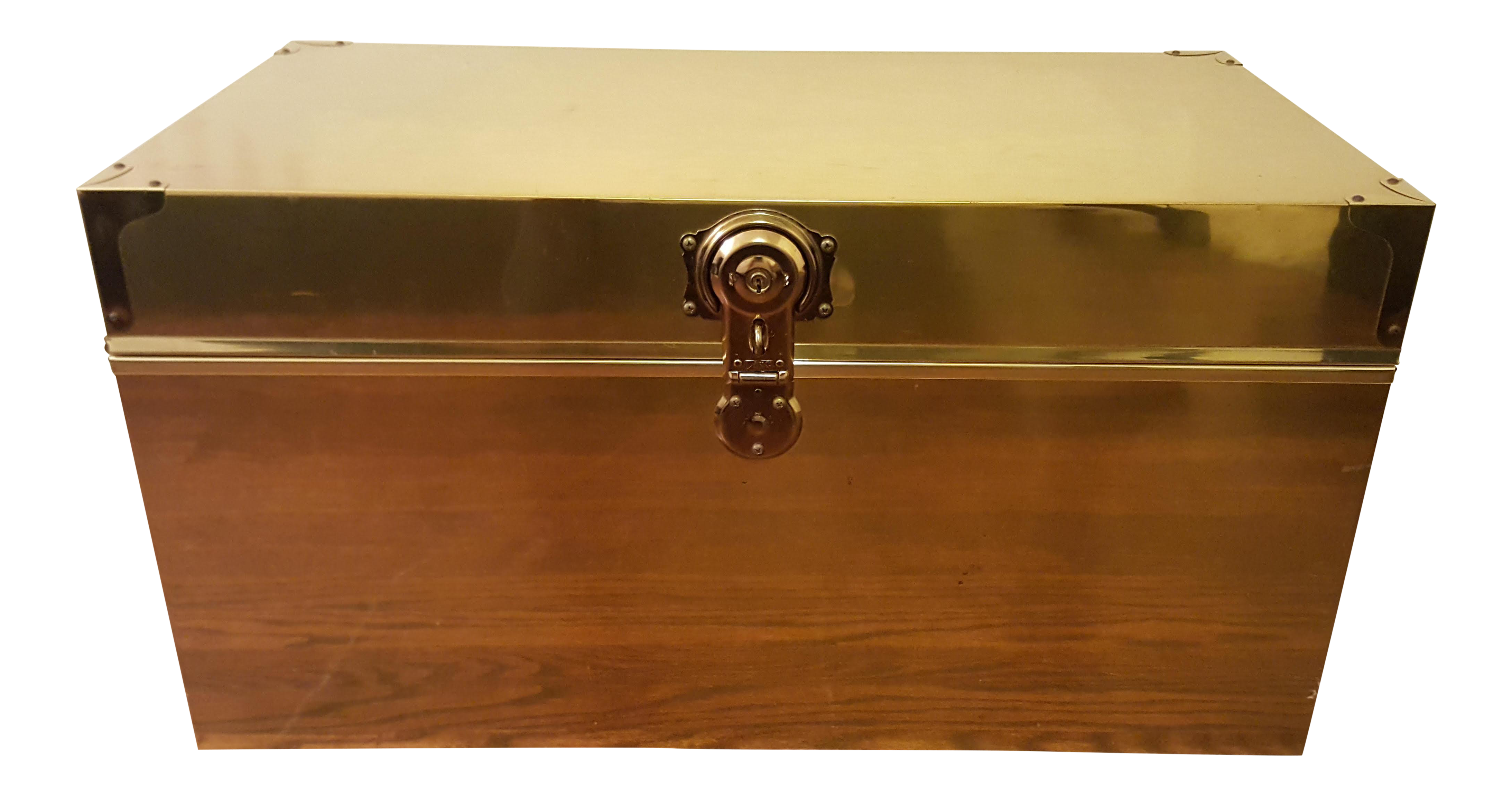 Dresher Cedar Lined Brass Chest Chairish