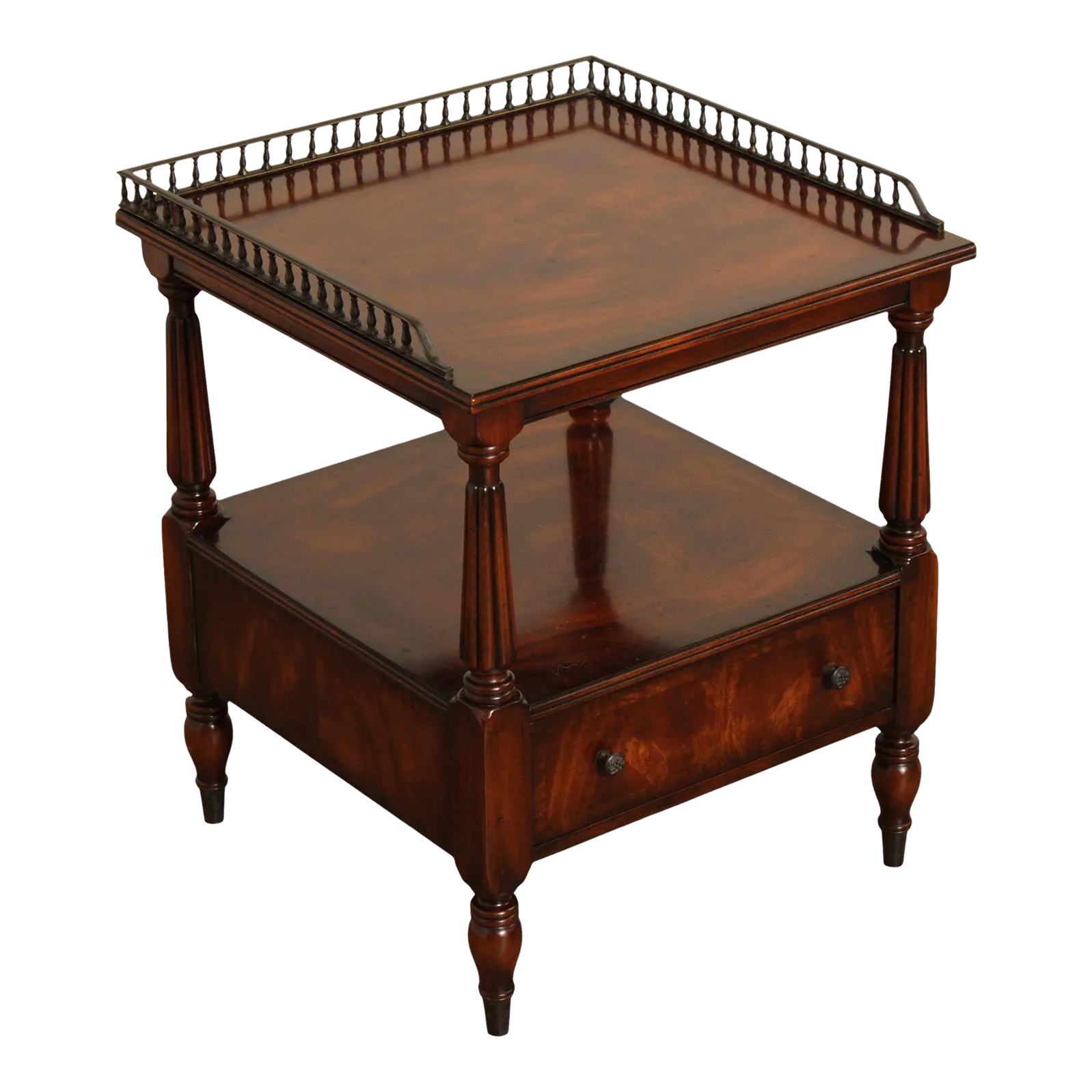 Hickory White Regency Style Mahogany Side Table Chairish