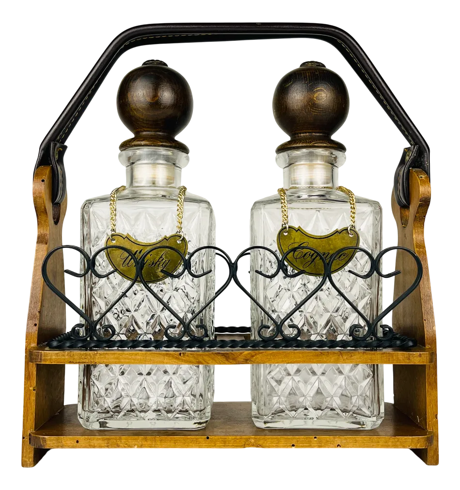 Vintage Tantalus Decanters for Cognac and Whisky, Italy, 1960s
