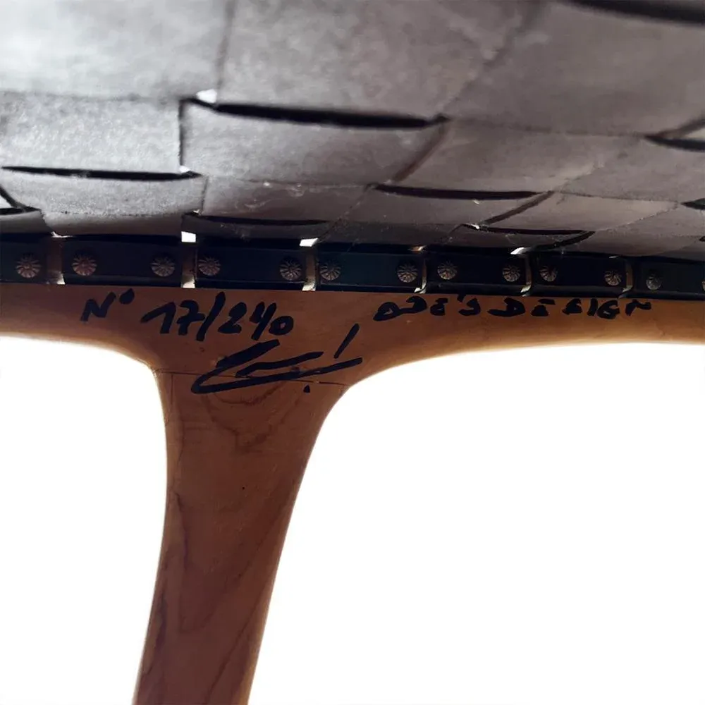 Set of Leather & Wood Chairs by Olivier De Schrijver, 1990s | Chairish