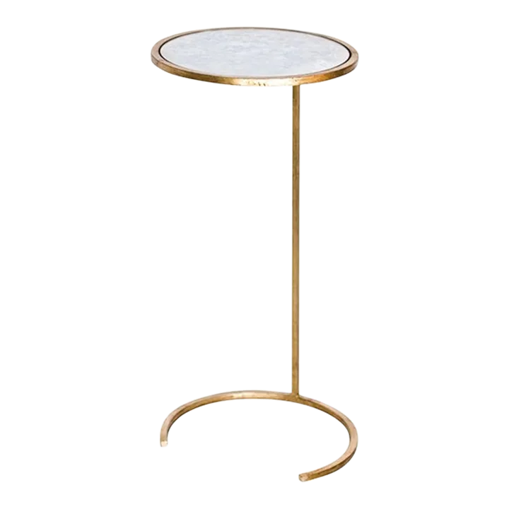 Gold Leaf Round Martini Table Chairish