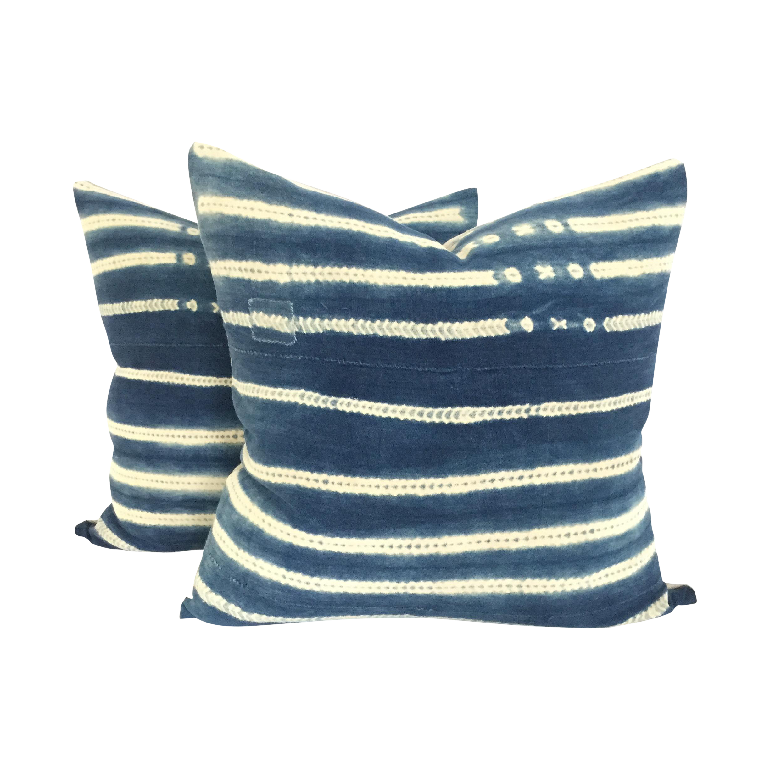 Vintage African Indigo Pillows A Pair Chairish