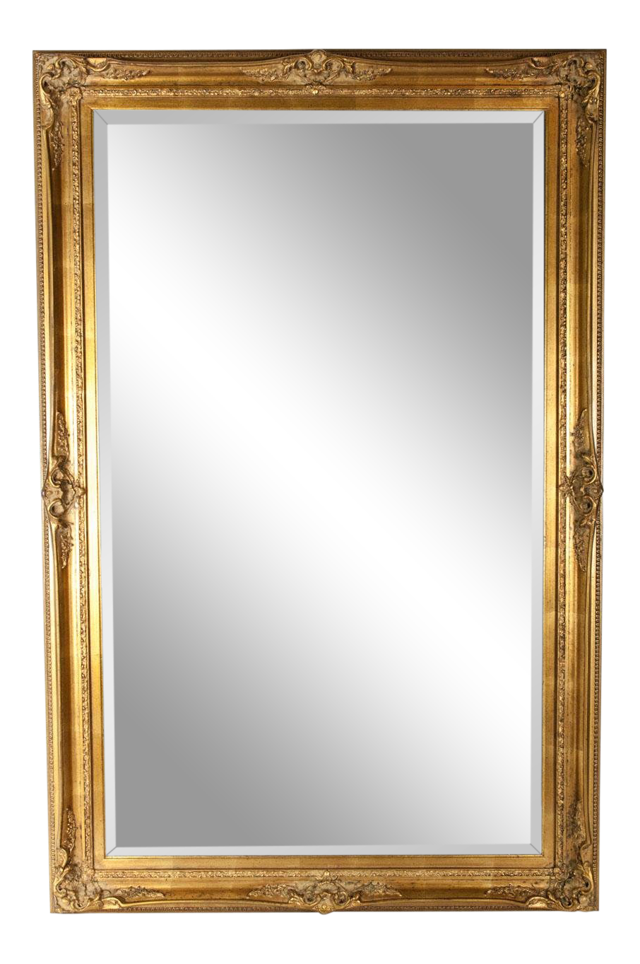 Gilded Wood Framed Fire / Mantel Hanging Wall Mirror Chairish