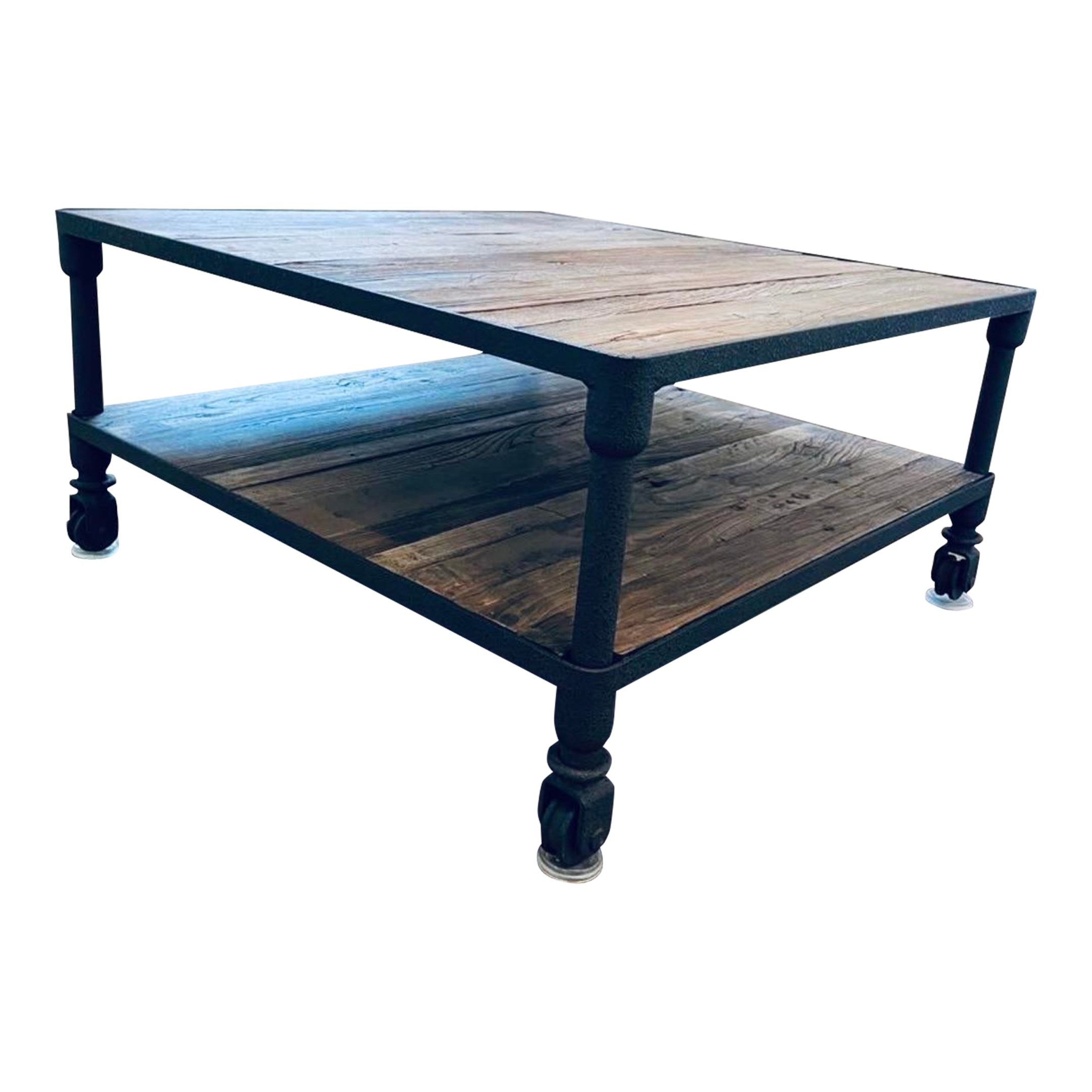 Restoration Hardware Reclaimed Wood & Iron Coffee Table Chairish
