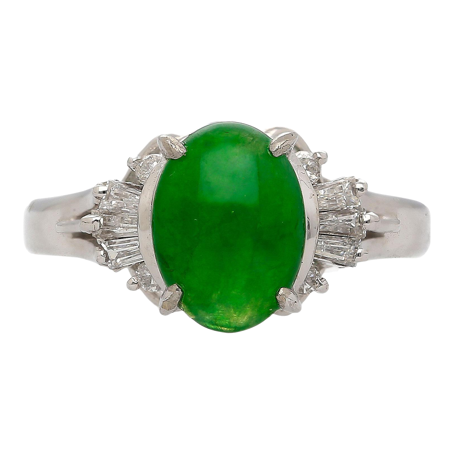 Piece of Jade 豪華版 Very Large Green Jadeite Jade Flower Swirl Peony Necklace