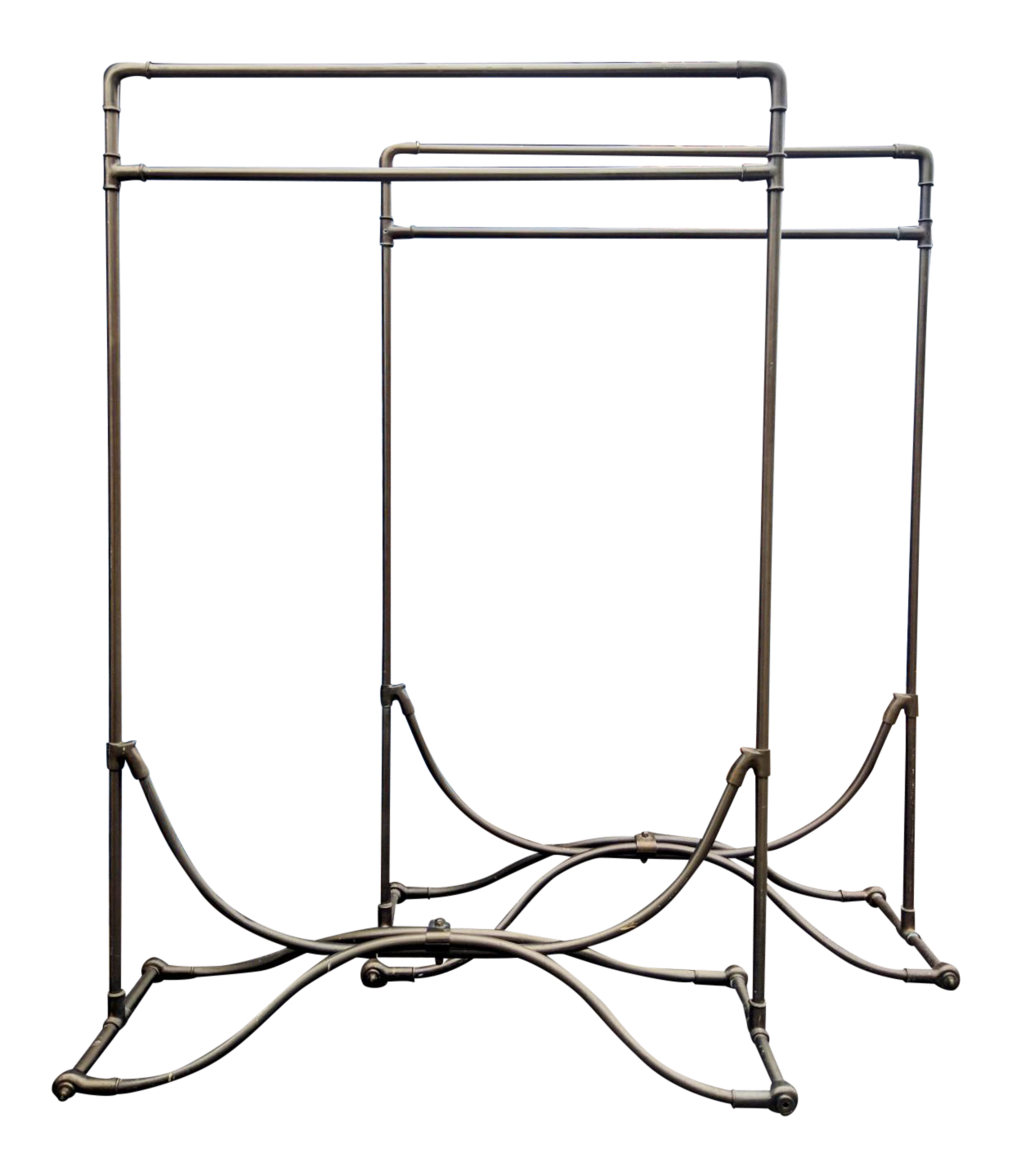 Steampunk Bronze Garment Racks A Pair Chairish