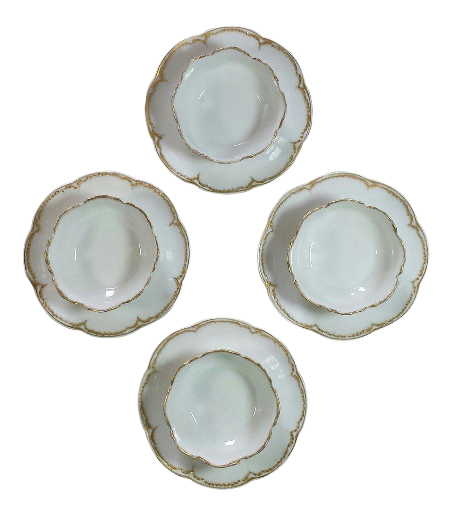 French Limoges Dessert Cups & Saucers 8 Pieces Chairish
