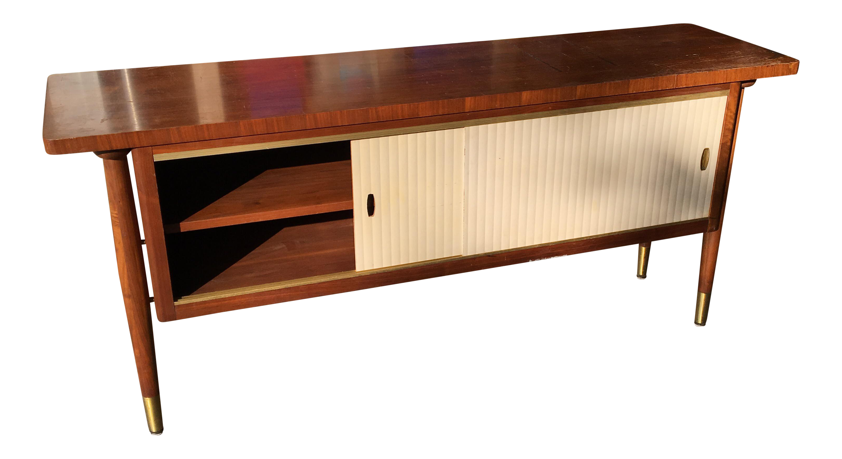 MidCentury Modern Credenza Buffet Console Floating Top Legs Chairish
