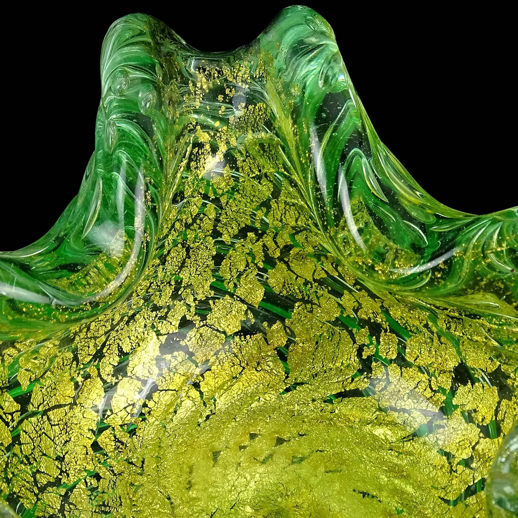 よ*ー様 Murano Green and Gold VETRO ARTISTI よ*ー様 Murano Green and Gold VETRO ARTISTI Green Murano