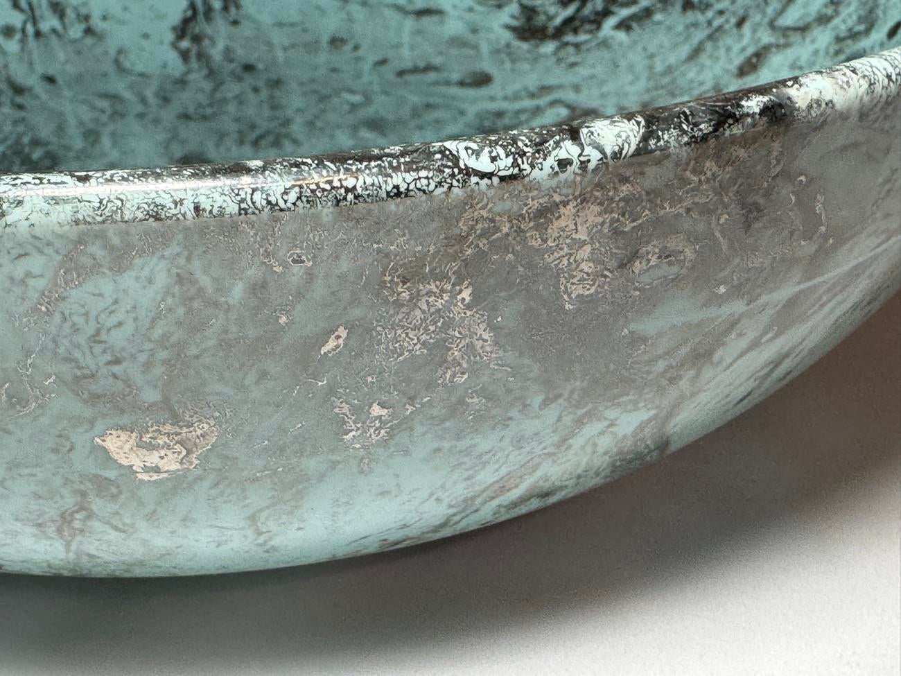 Mid 20th Century Santa Anita Ware Mist Turquoise & Platinum