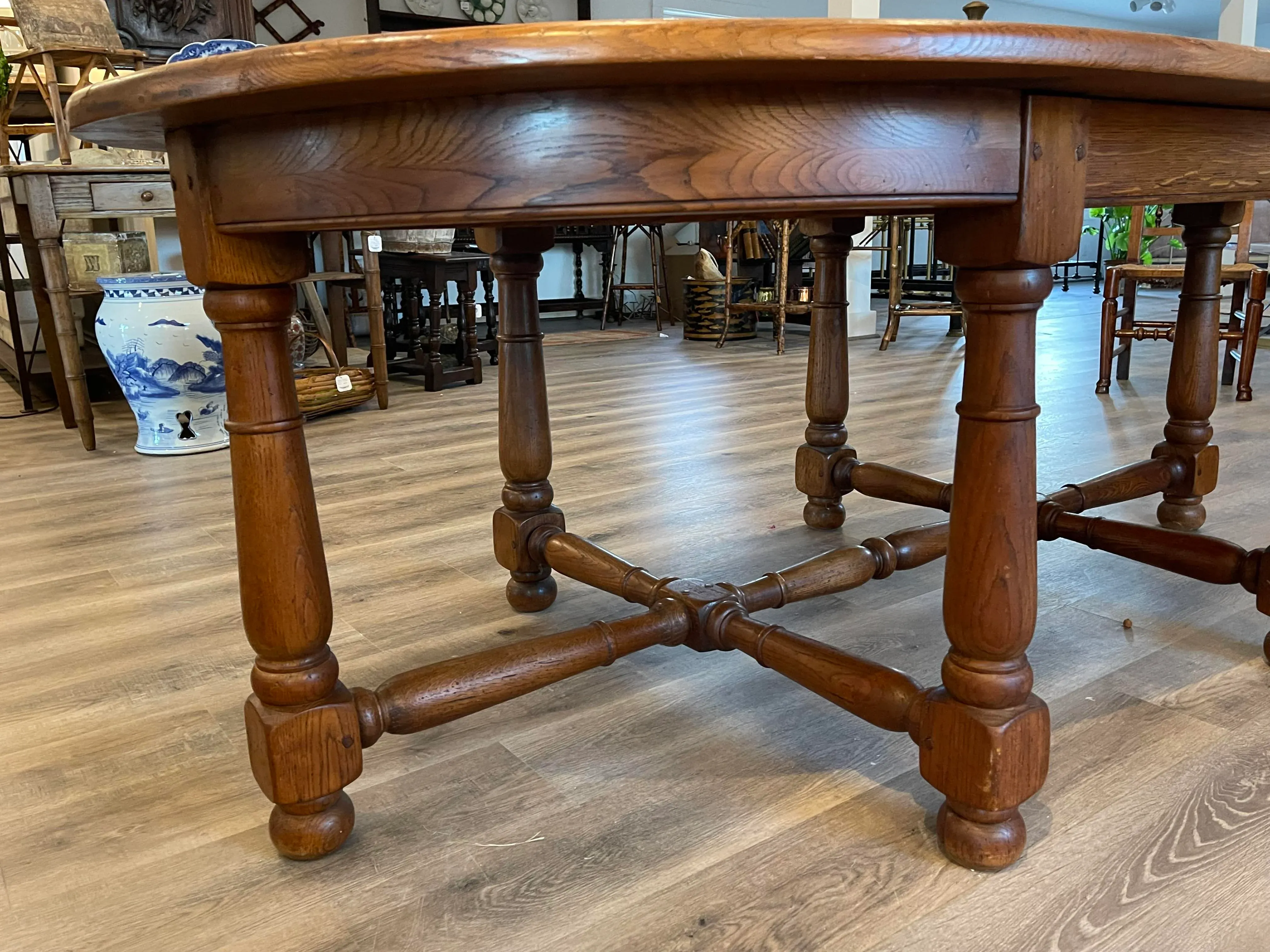 French Oval Dining Room Table | Chairish