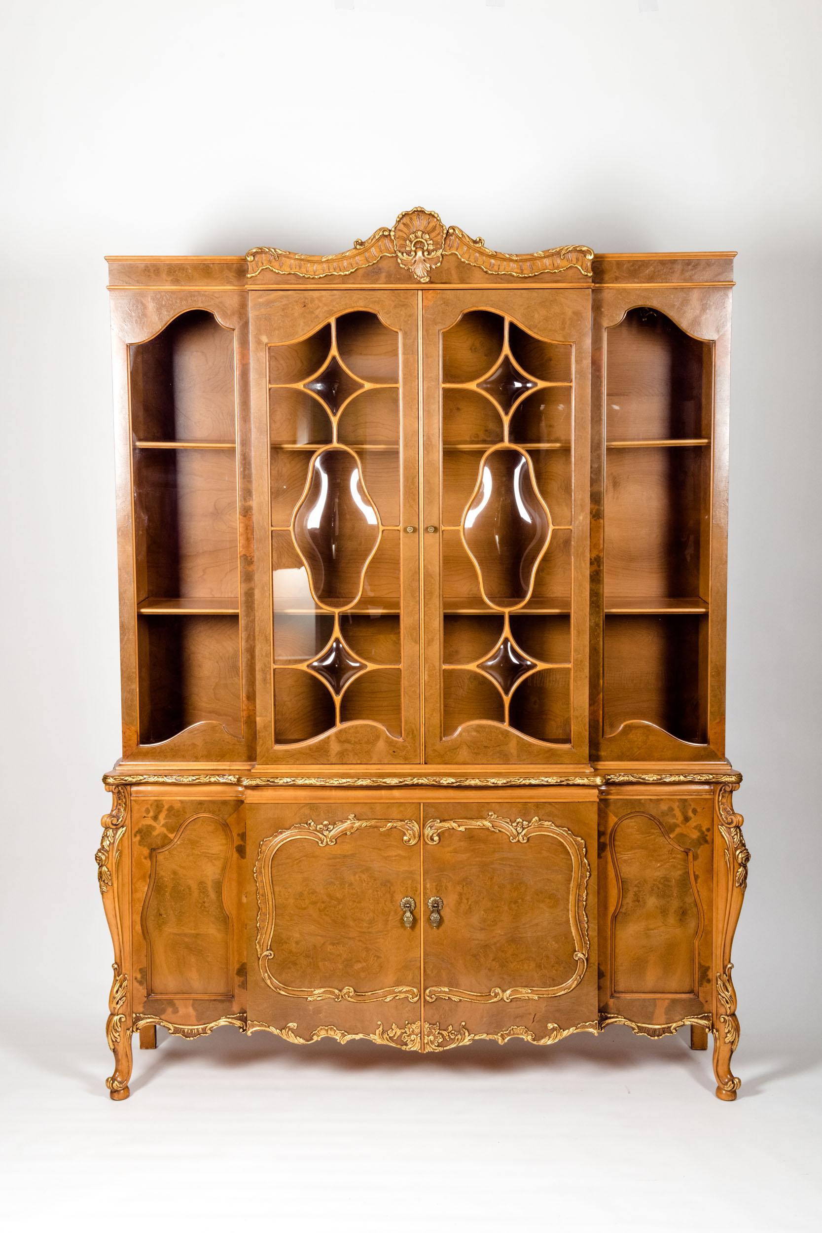Burl wood china cabinet online