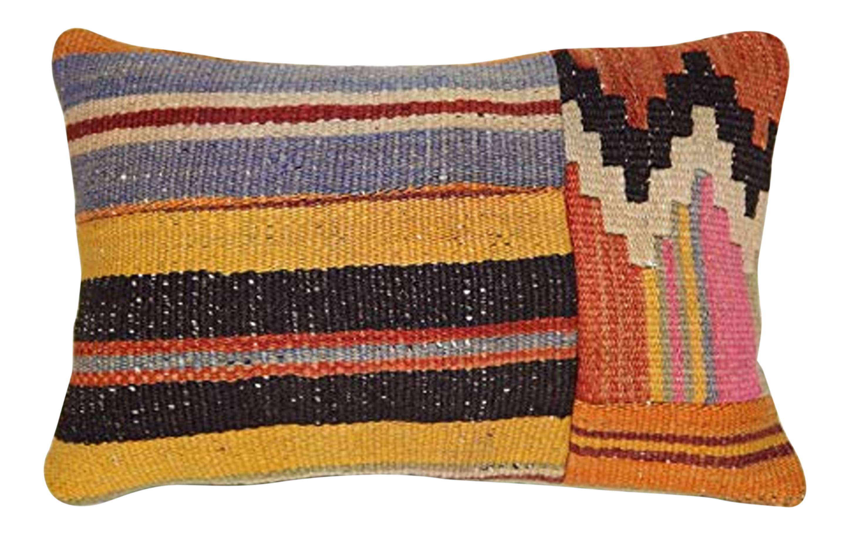 Boho Style Large Handwoven Patchwork Cushion Cover Kilim Office
