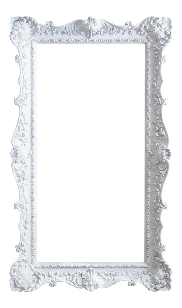 Craig Frames Ancien Ornate – 1.25" Wide Antique White Picture Frame, Distressed Wood Core, With Mat