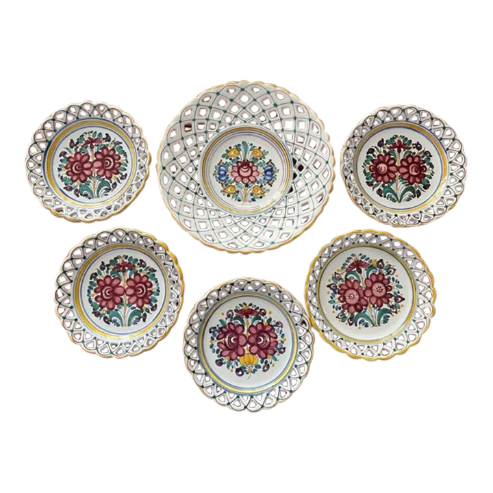 Vintage Modra Slovakia Wall Decor- 6 Pieces