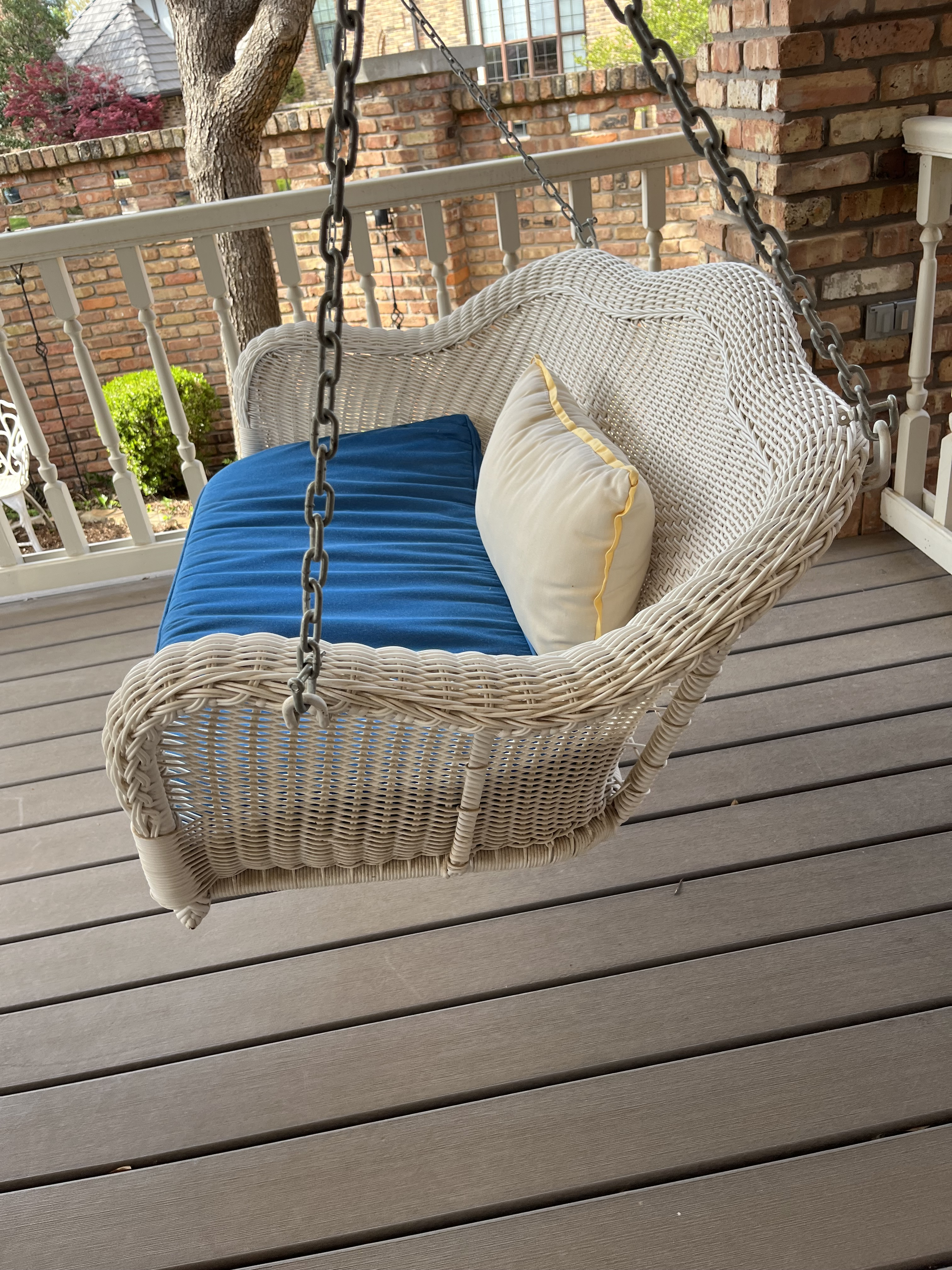 Porch Swing Deck Swinging Chair Hanging Porch Swing Chair White
