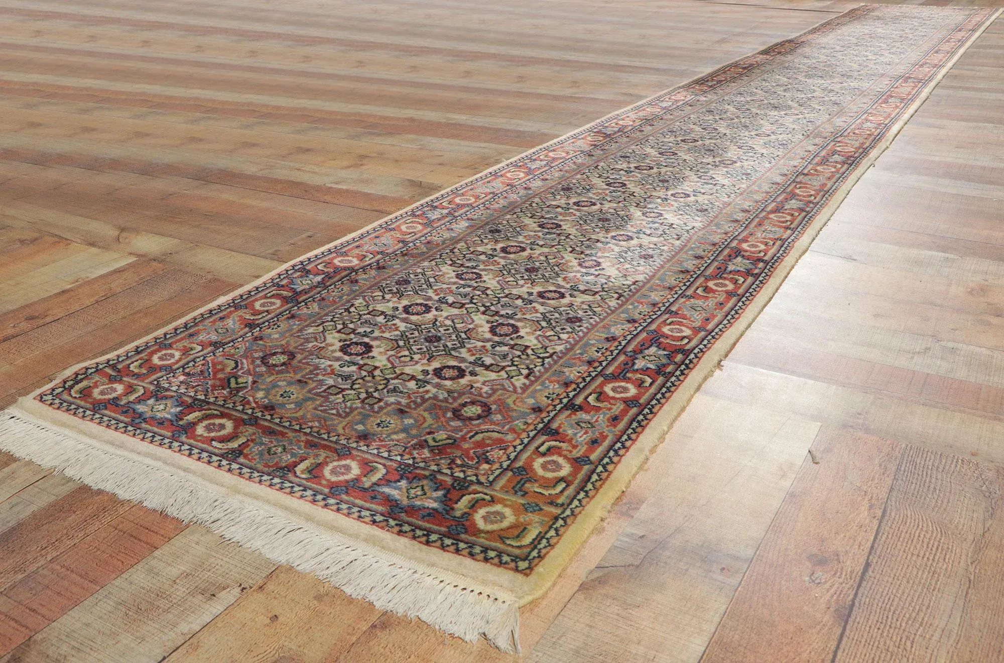 Vintage Persian Bijar Style Rug Runner, 02\'08 X 19\'07