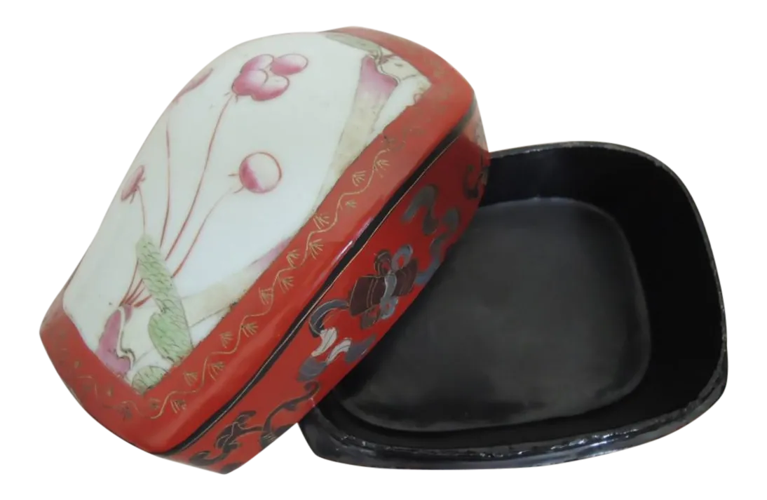 1950s Japanese Lacquer Box Red Jewelry Box Chairish
