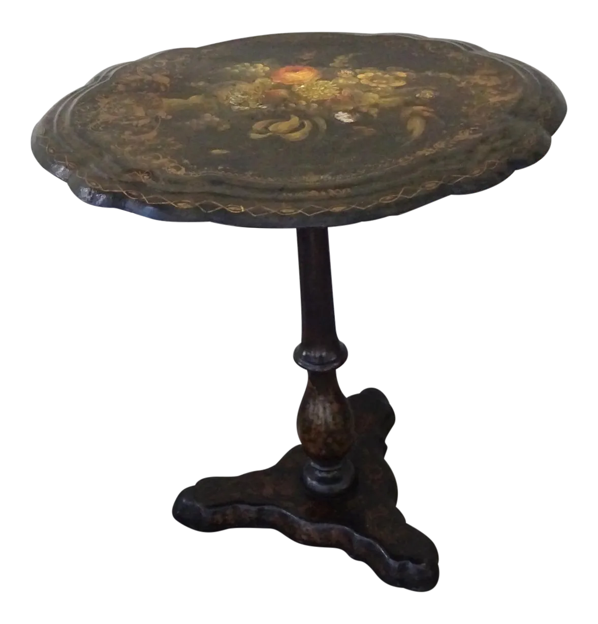 Victorian PapierMache TiltTop Table Chairish