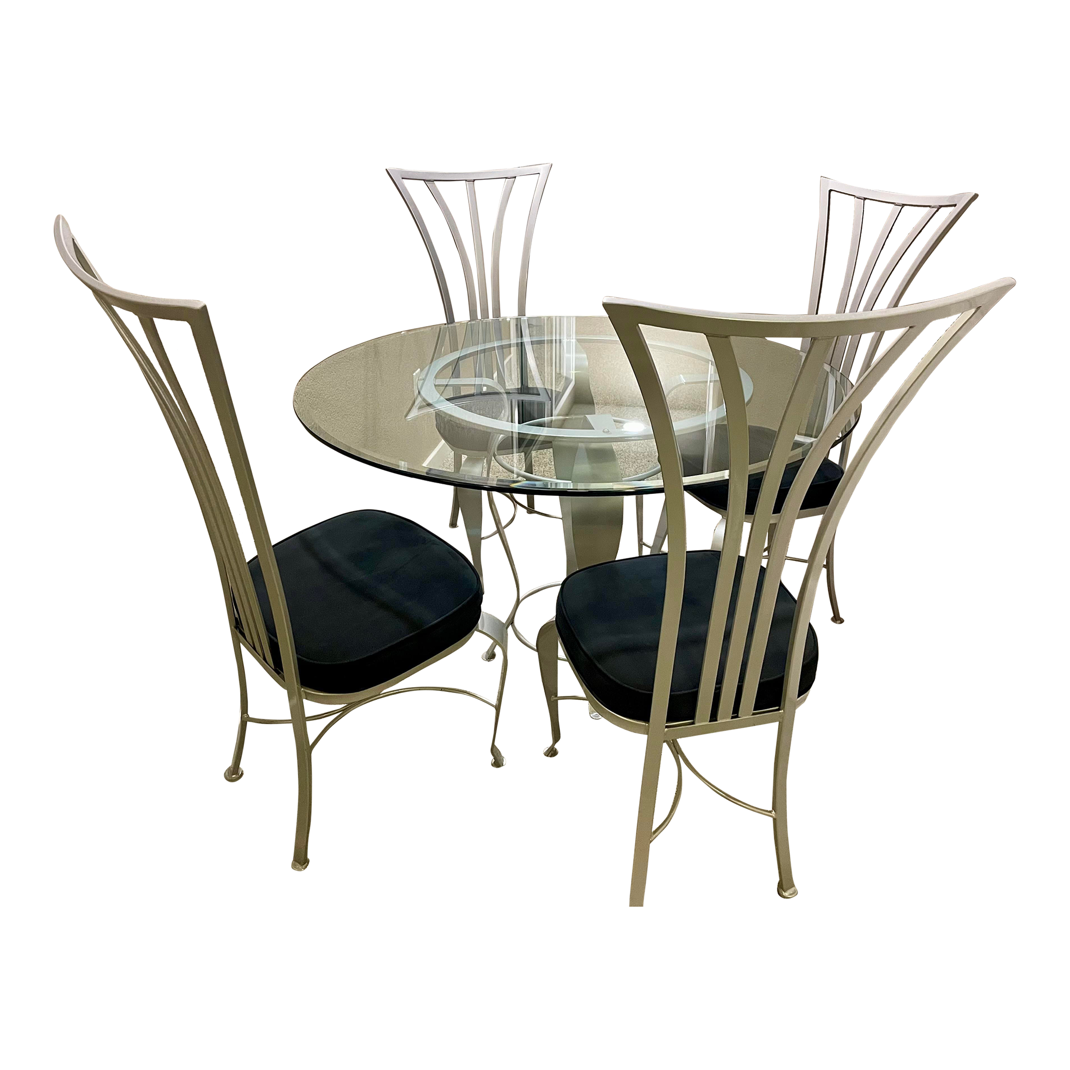 Scandi Round Table & Martina Chairs - 5 Piece Dining Set