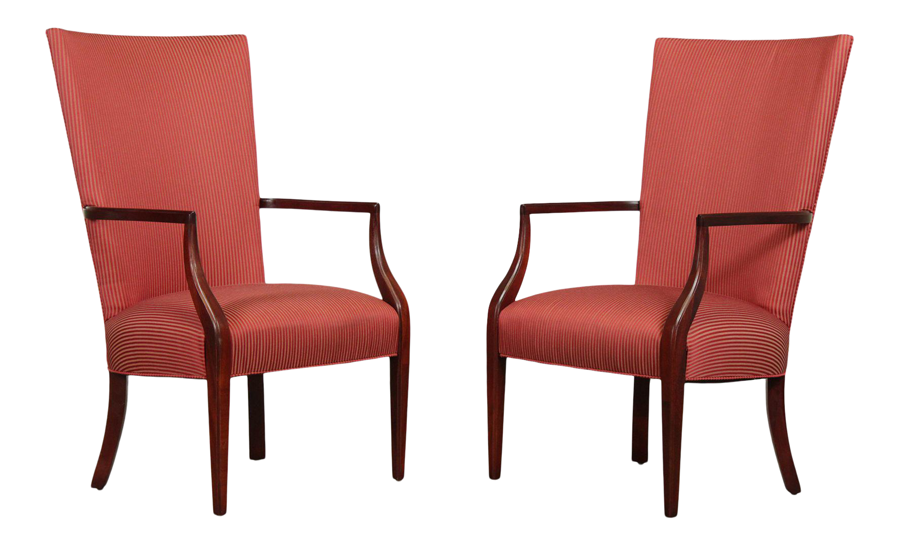 Ethan Allen Traditional High Back Armchairs a Pair Chairish