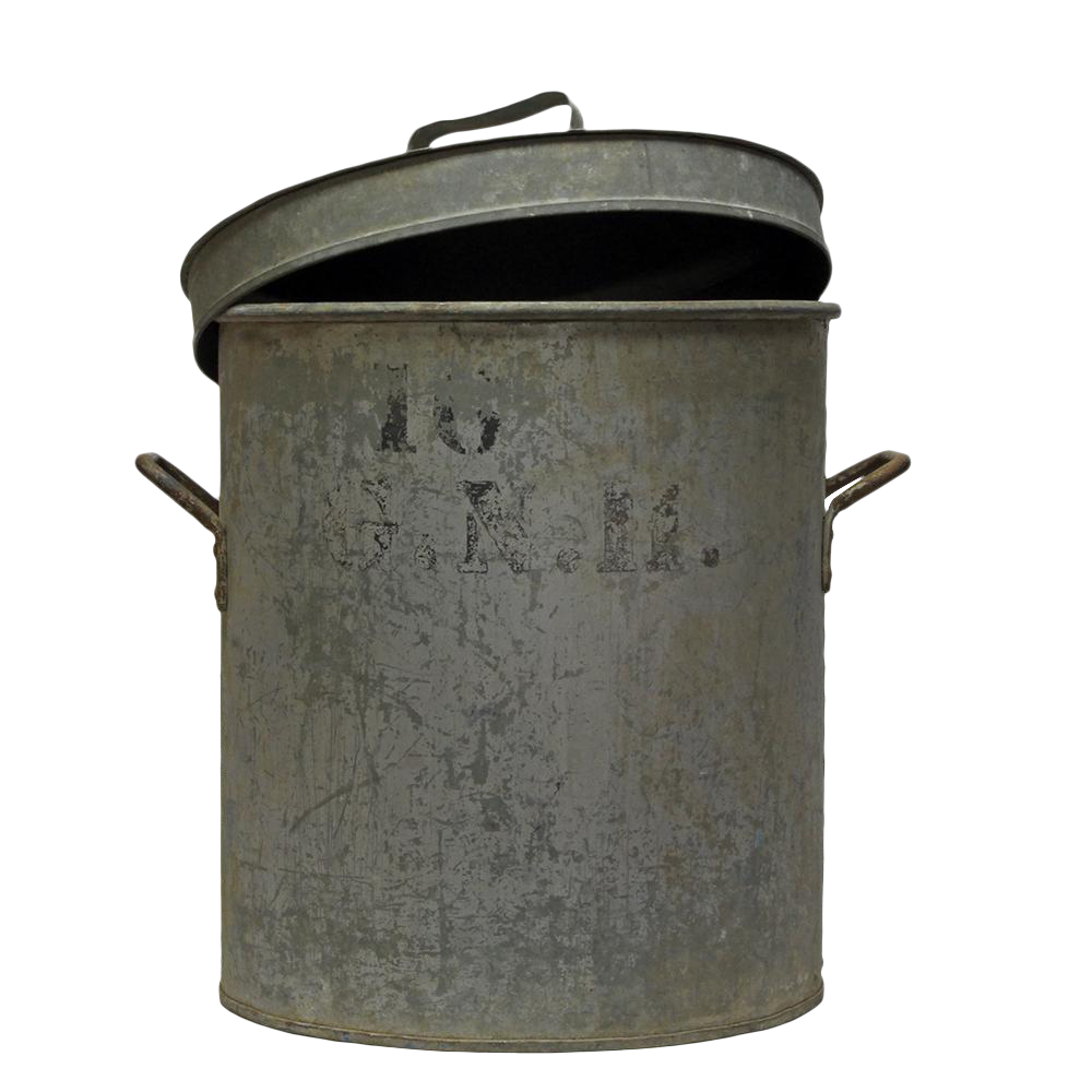 Vintage Galvanized Ash Can Chairish