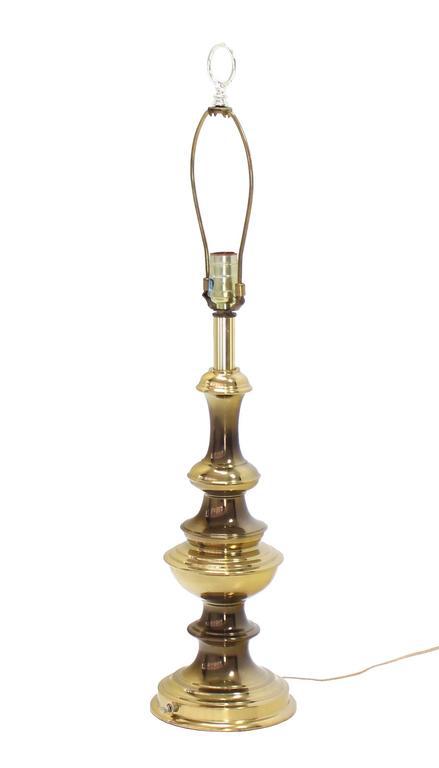 【極美品】 ACME furniture SOLID BRASS LAMP Vintage Mid Century Solid Brass Table Lamp | Chairish