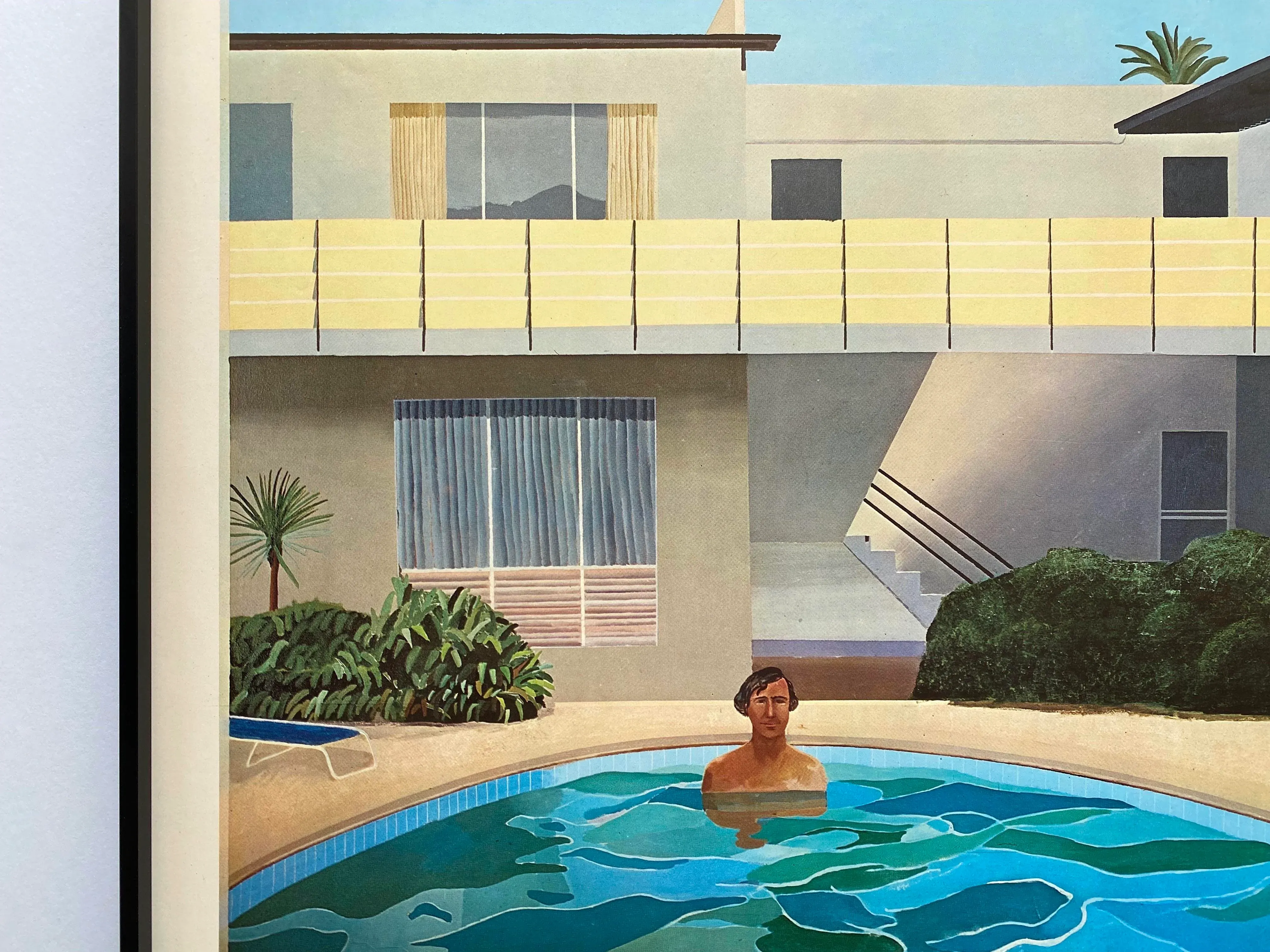 David Hockney Vintage 1970 Mid Century Modern Lithograph Print