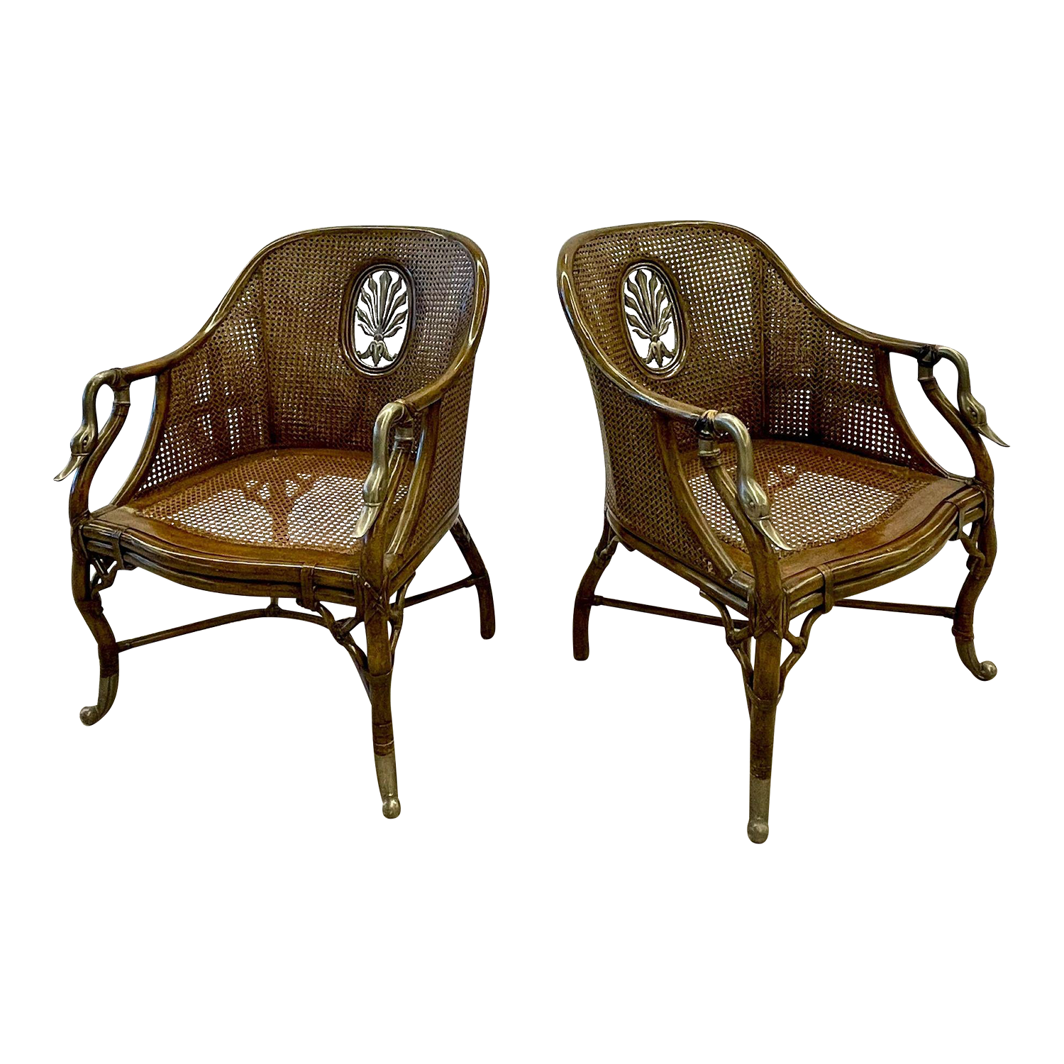 Bergere wicker chairs sale