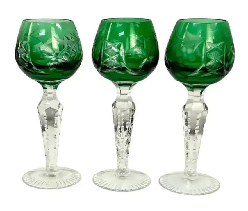 Set of Twelve Bohemian Crystal Cordial Glasses | Chairish