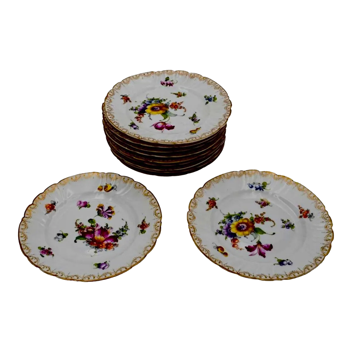 Early 20th Century Meissen Bread and Butter Plates Set of 11 Chairish