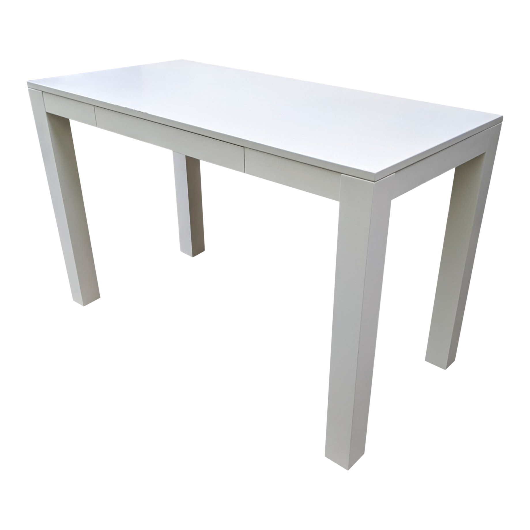West Elm Parsons Desk in White Chairish