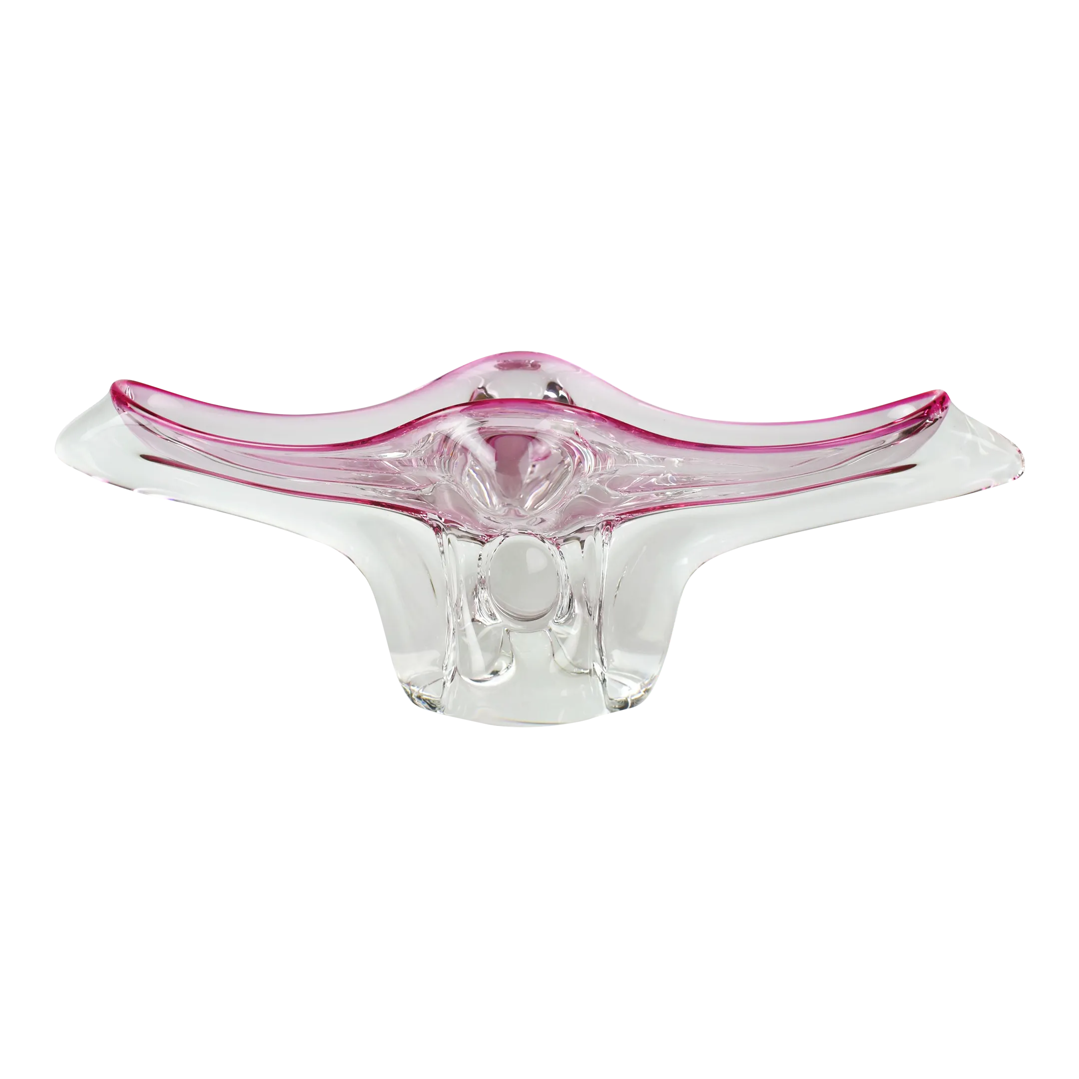 1960\'s Seguso Murano Sommerso Centerpiece Handblown Art Glass Bowl Italy