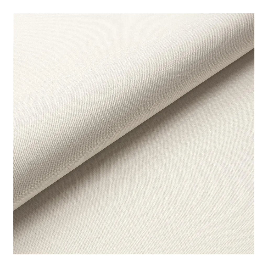 Sample - Schumacher Performance Linen Wallpaper in Ivory | Chairish