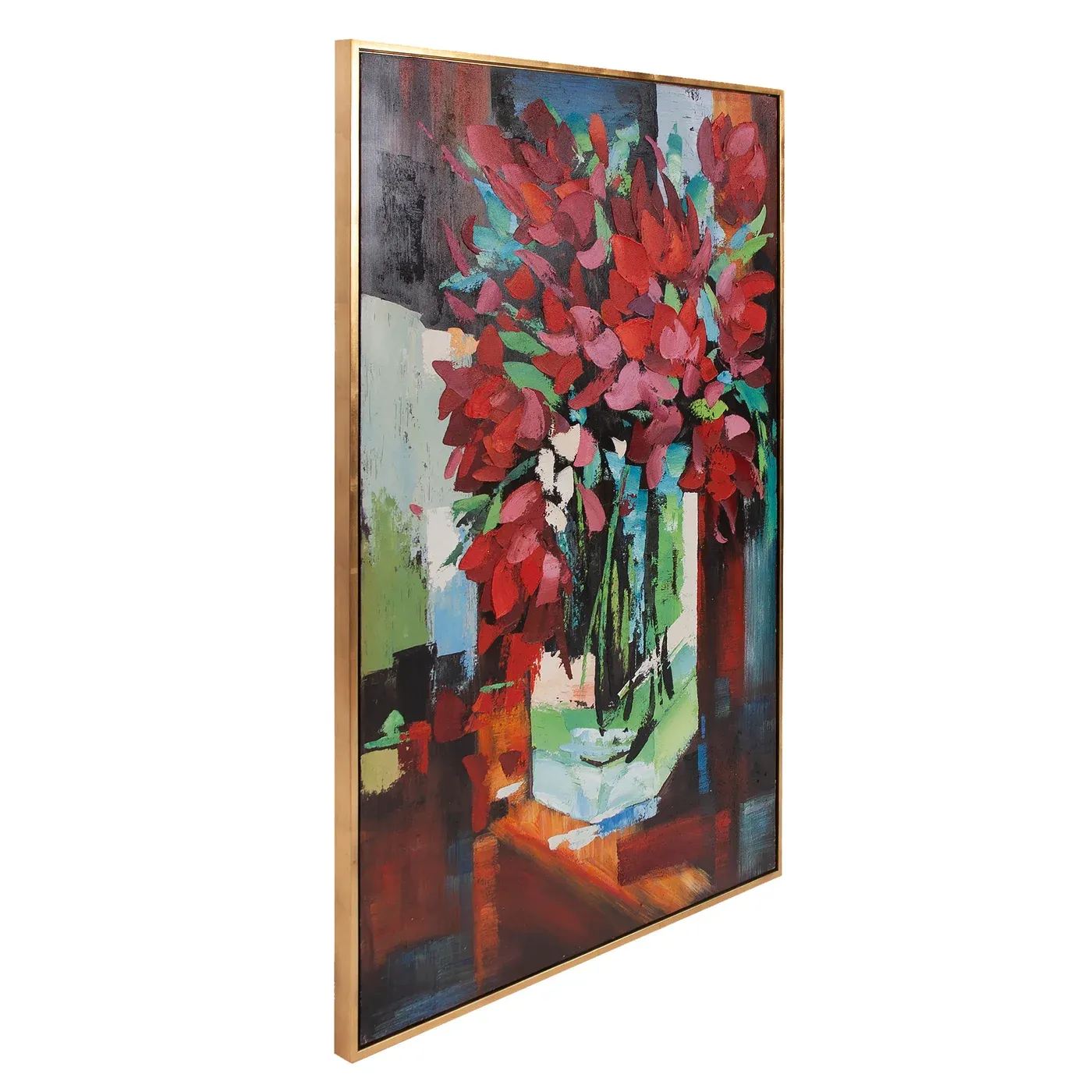 Resin Fractal Inclusion Console Table Desk by Thomas Brant. France 2014Red Tulips in Vase Painting