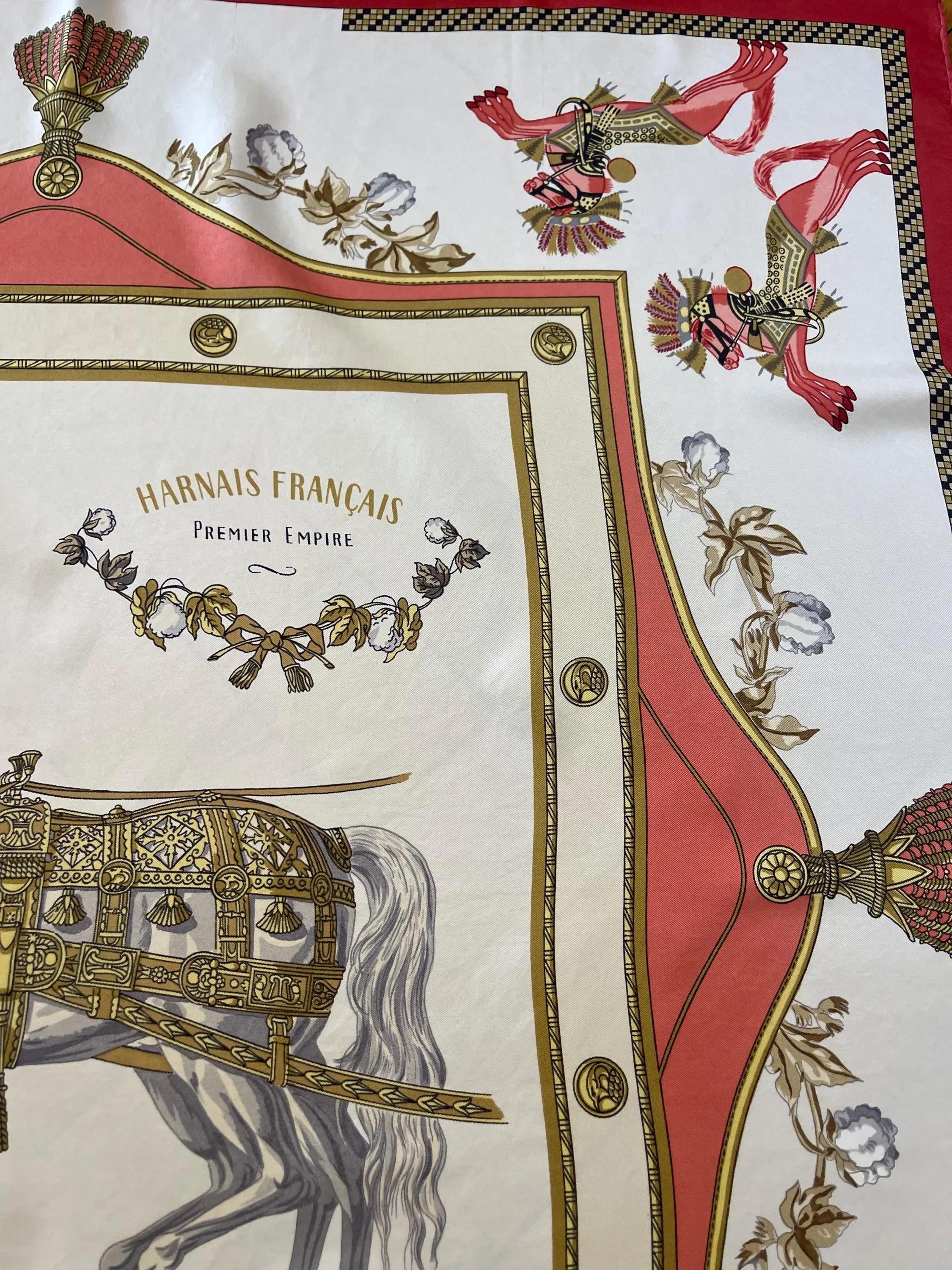 Hermès Scarf « Harnais Français Premier Empire » 1957 | Chairish