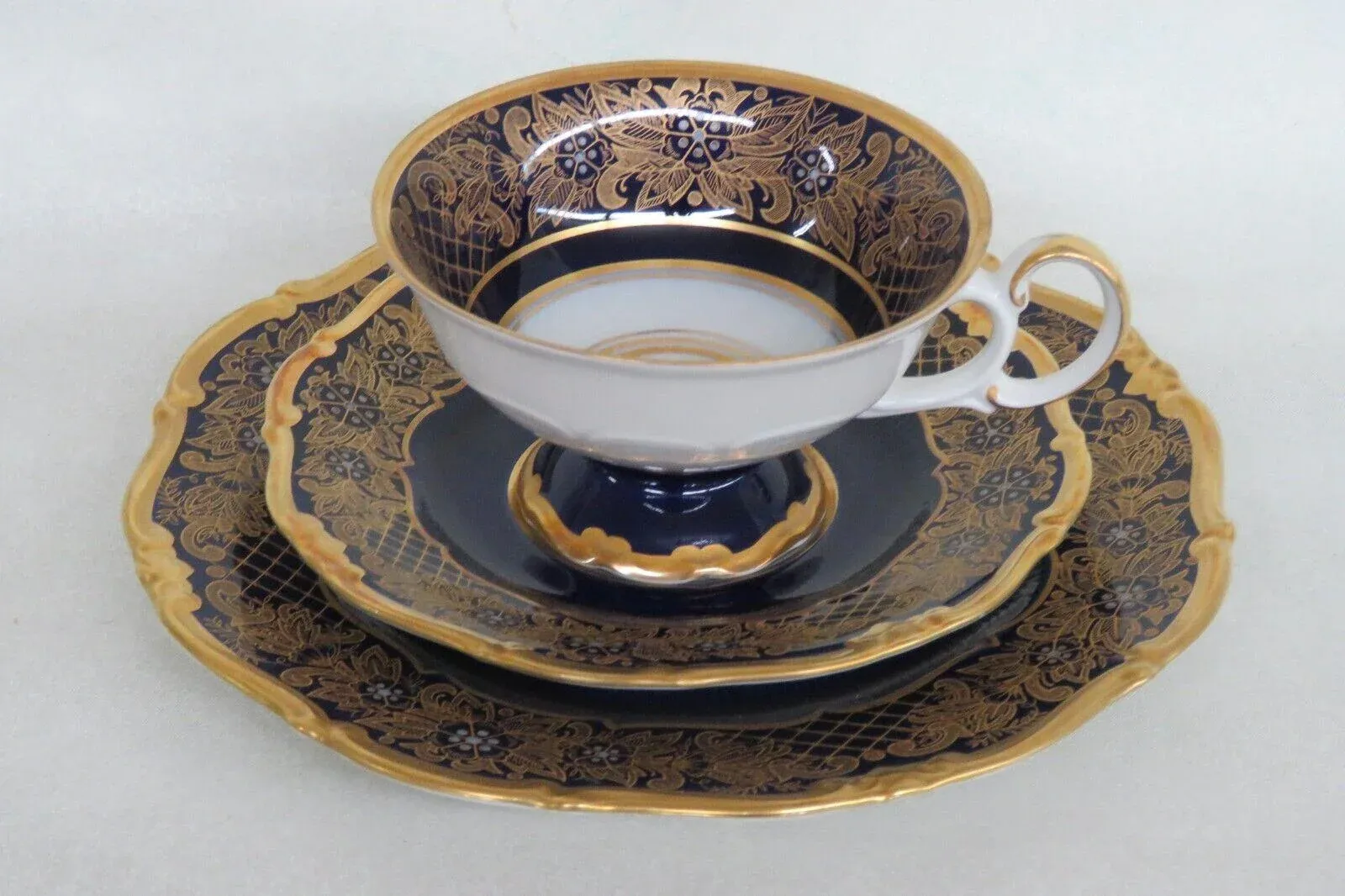 魁】ティーセット Weimar Porcelain ドイツ ワイマール Echt Weimar