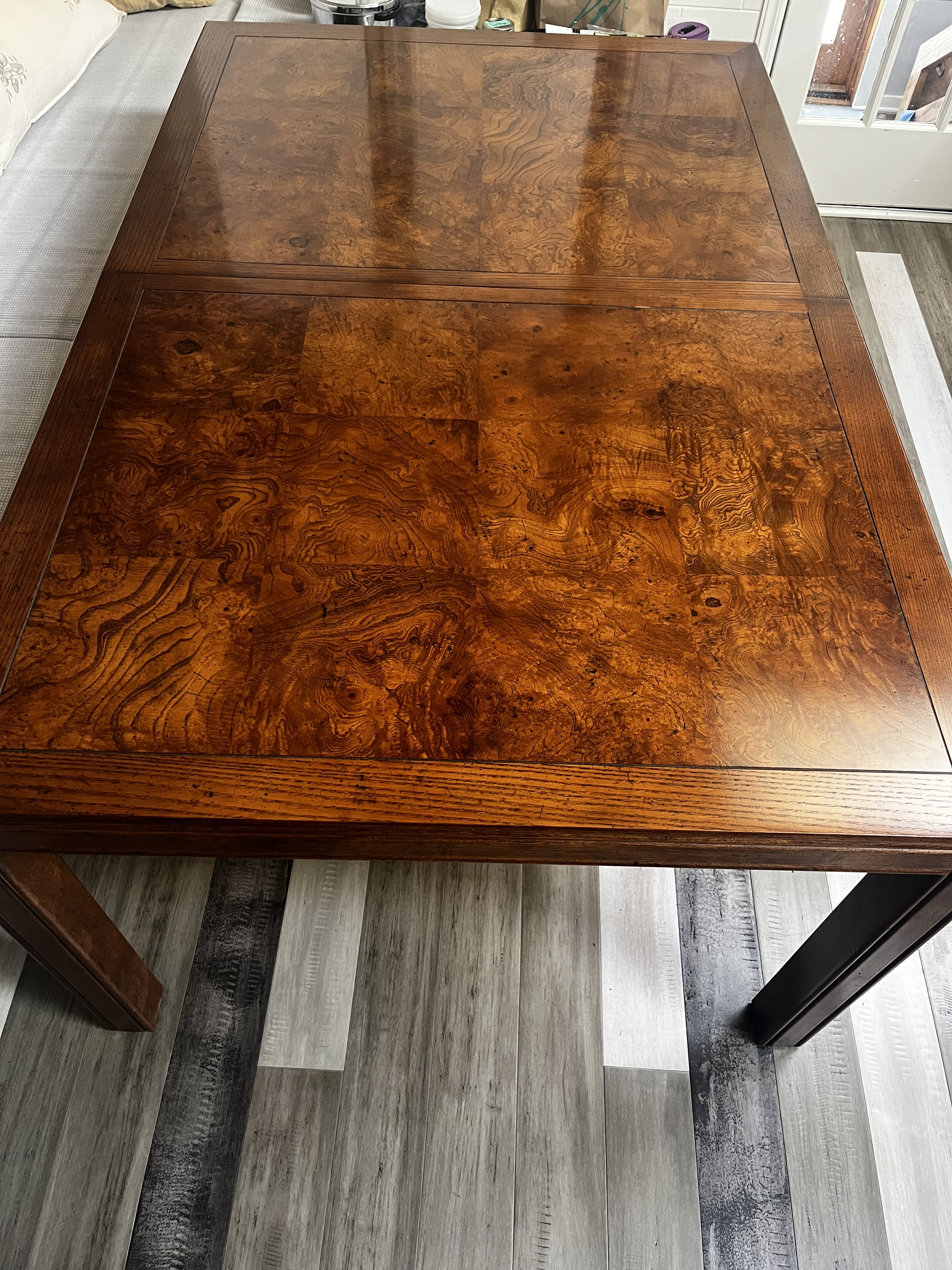 1970s Henredon “Scene One” Campaign Style Burlwood Walnut Dining