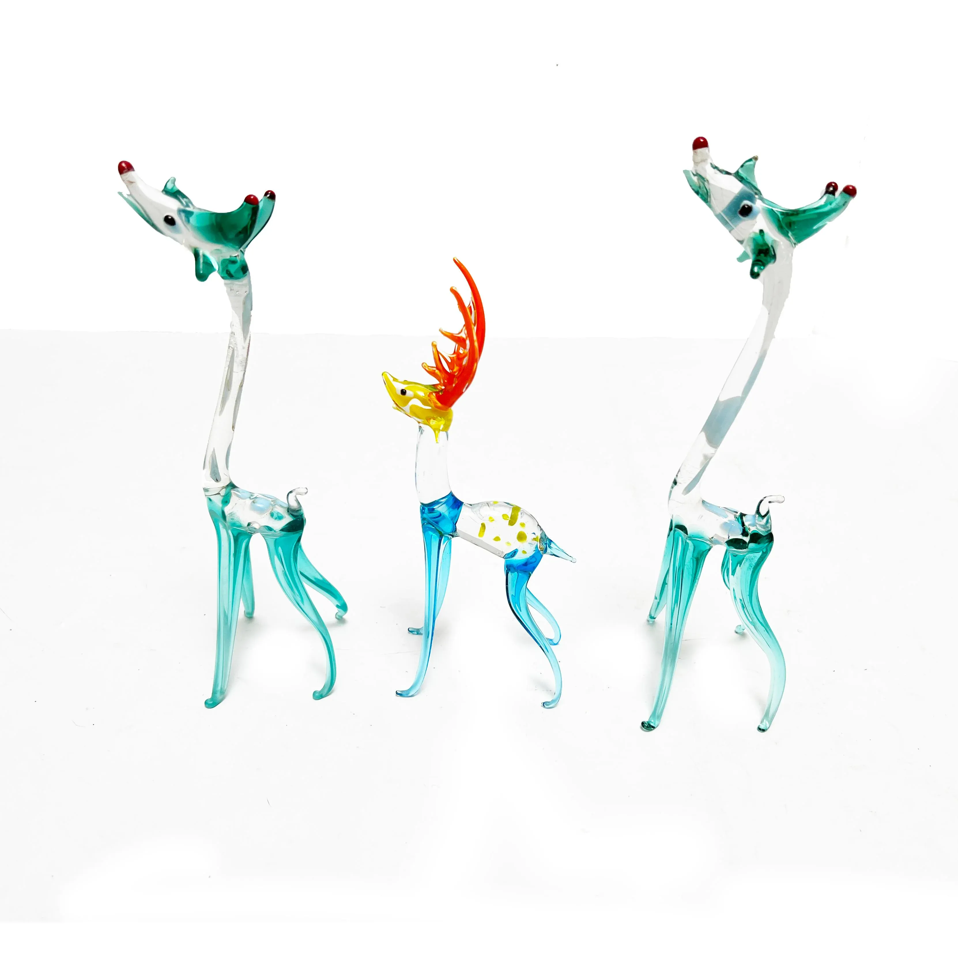 Art Nouveau Deer Bimini Style Lauscha Art Glass Sculpture Figure, 1910s, image size:3324x3324