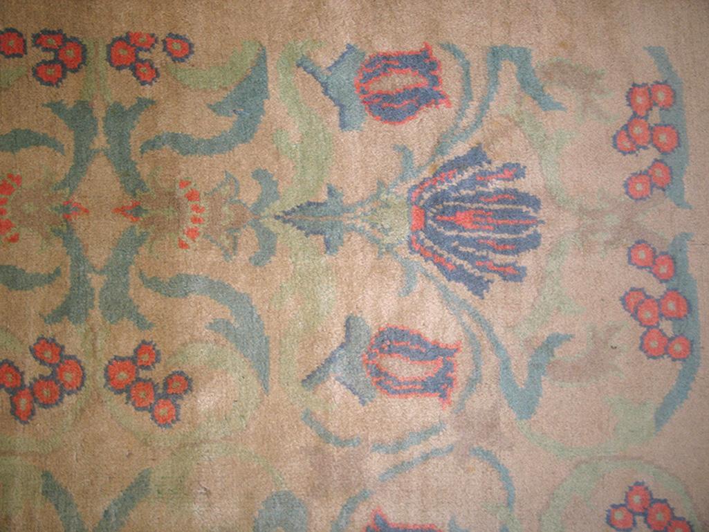 Amazing Pearl White Color Antique Donegal Arts & Crafts Styles Rug by Dun Emer