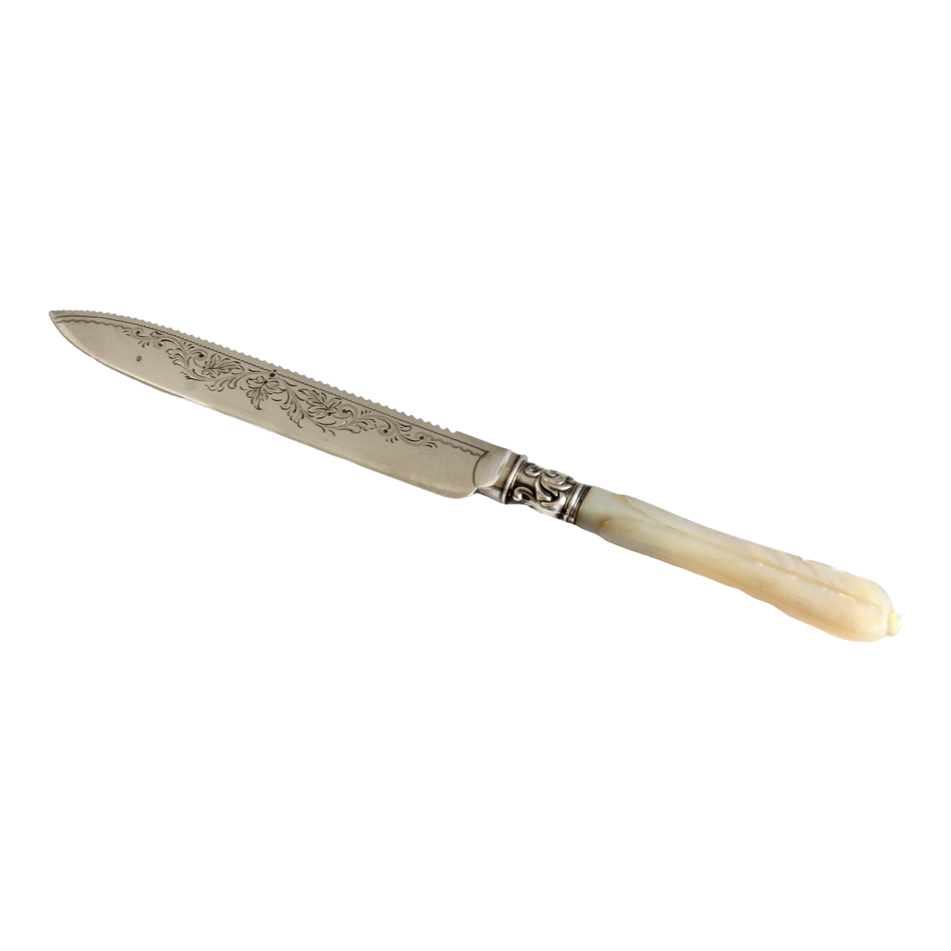 English MotherOfPearl Handled Cake Knife Chairish