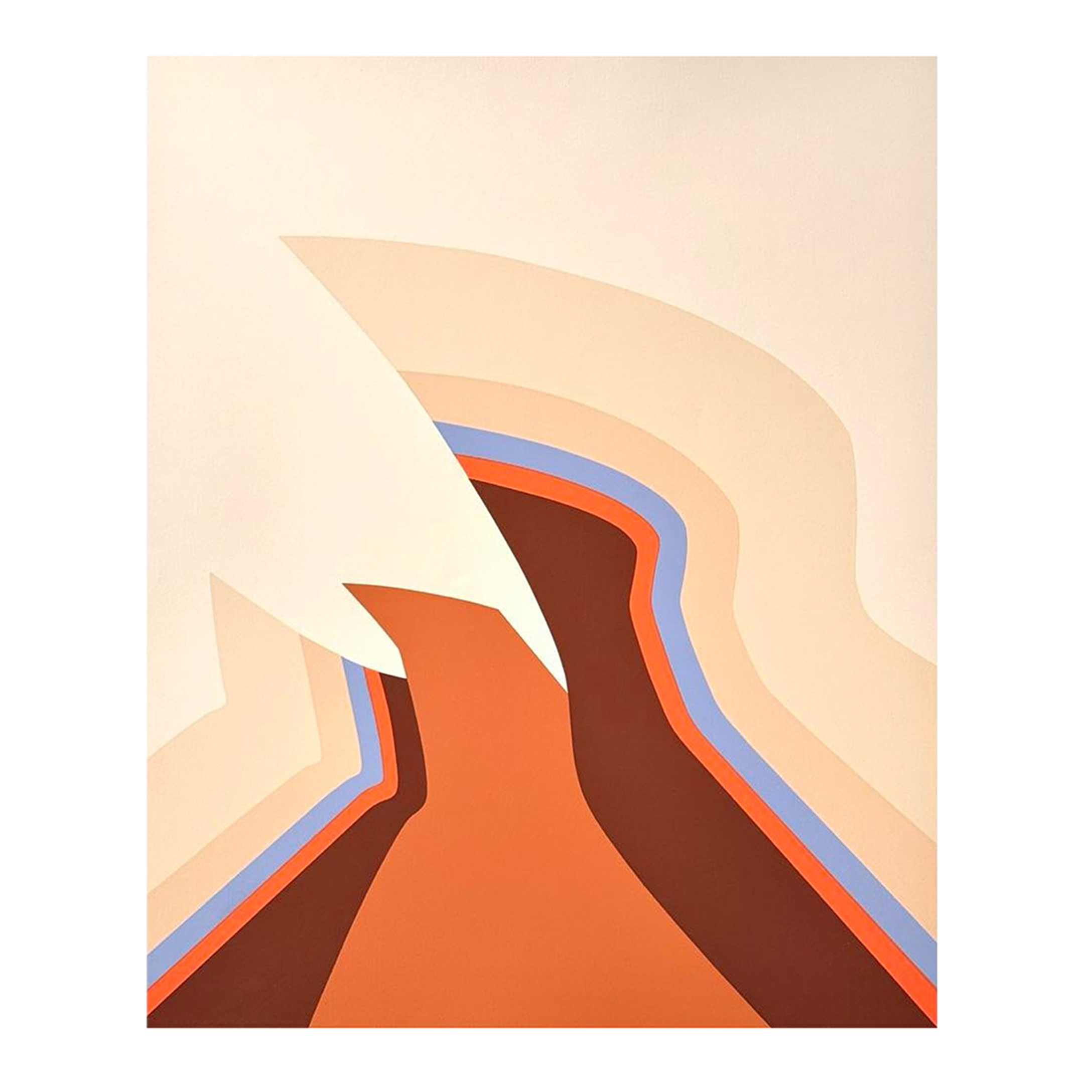 Douglas Danz (1939-2020) - Postmodernist Abstract Phoenix III Screenprint, Signed (Ca. 1970)