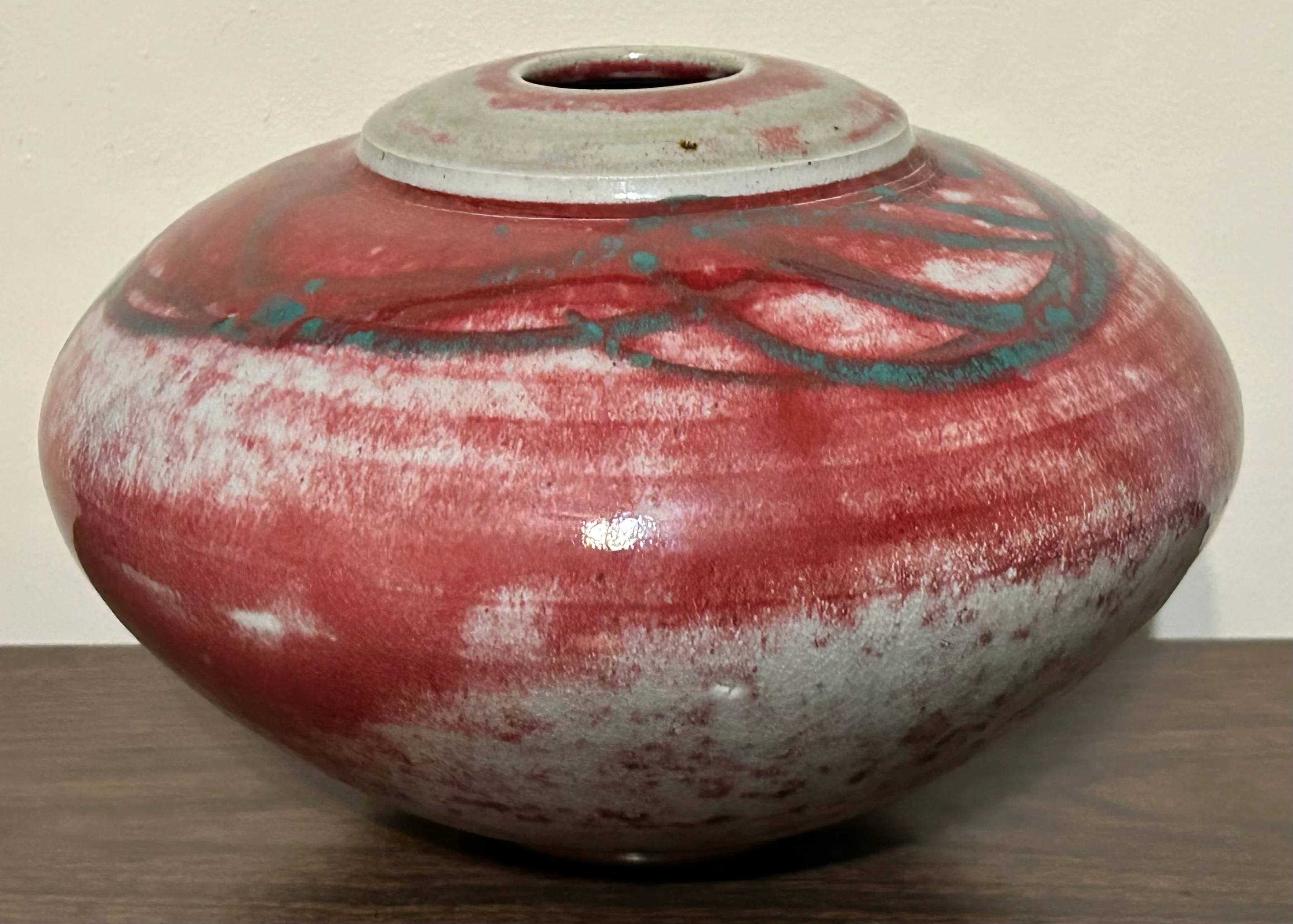 Vintage 1980’s American Contemporary Style Gary Kosmas Art Pottery Clay Rotund Vase main image 1
