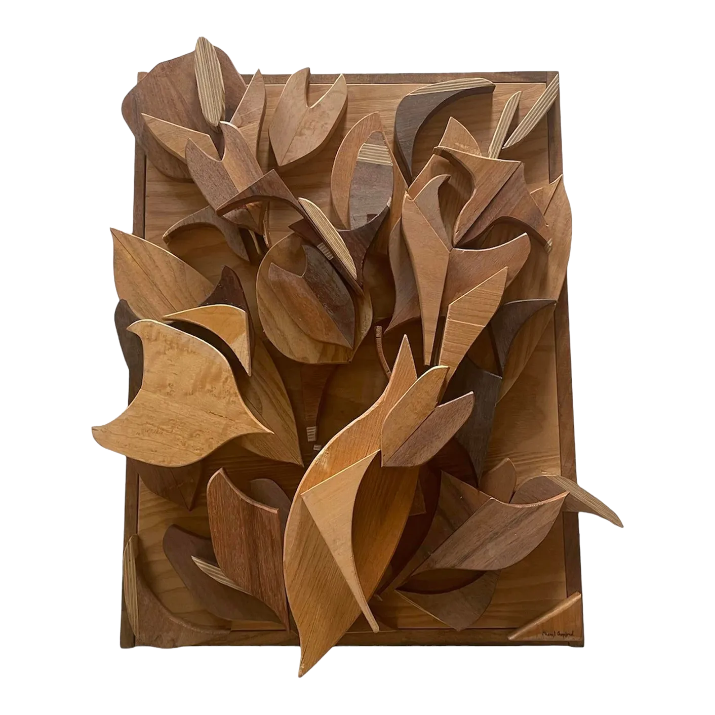 Wood Wall Art Studio Made Wood Carved Assemblage Wall Art Chairish