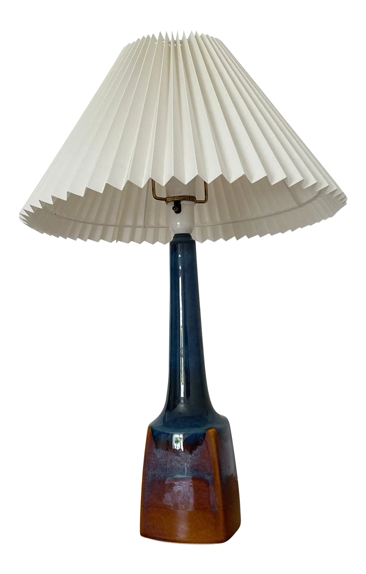 Vintage Danish Ceramic & Teak Lamp from Søholm, 1960s Chairish