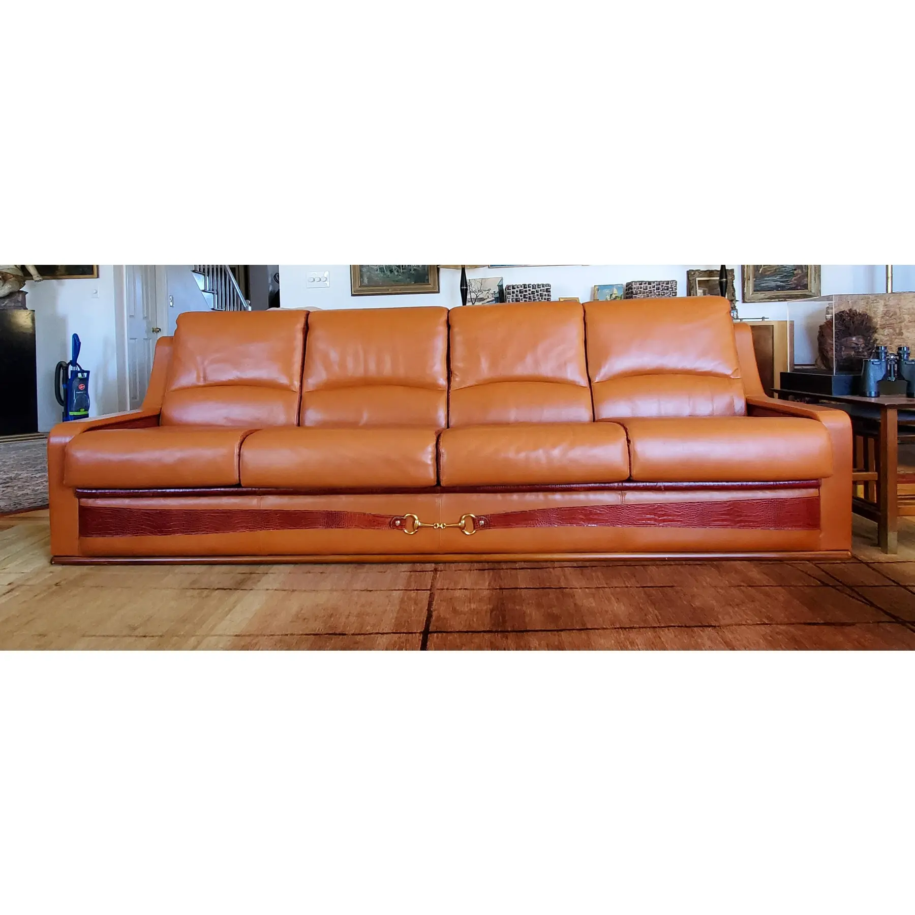 1980s Vintage Formitalia Paolo Gucci Leather Sofa | Chairish