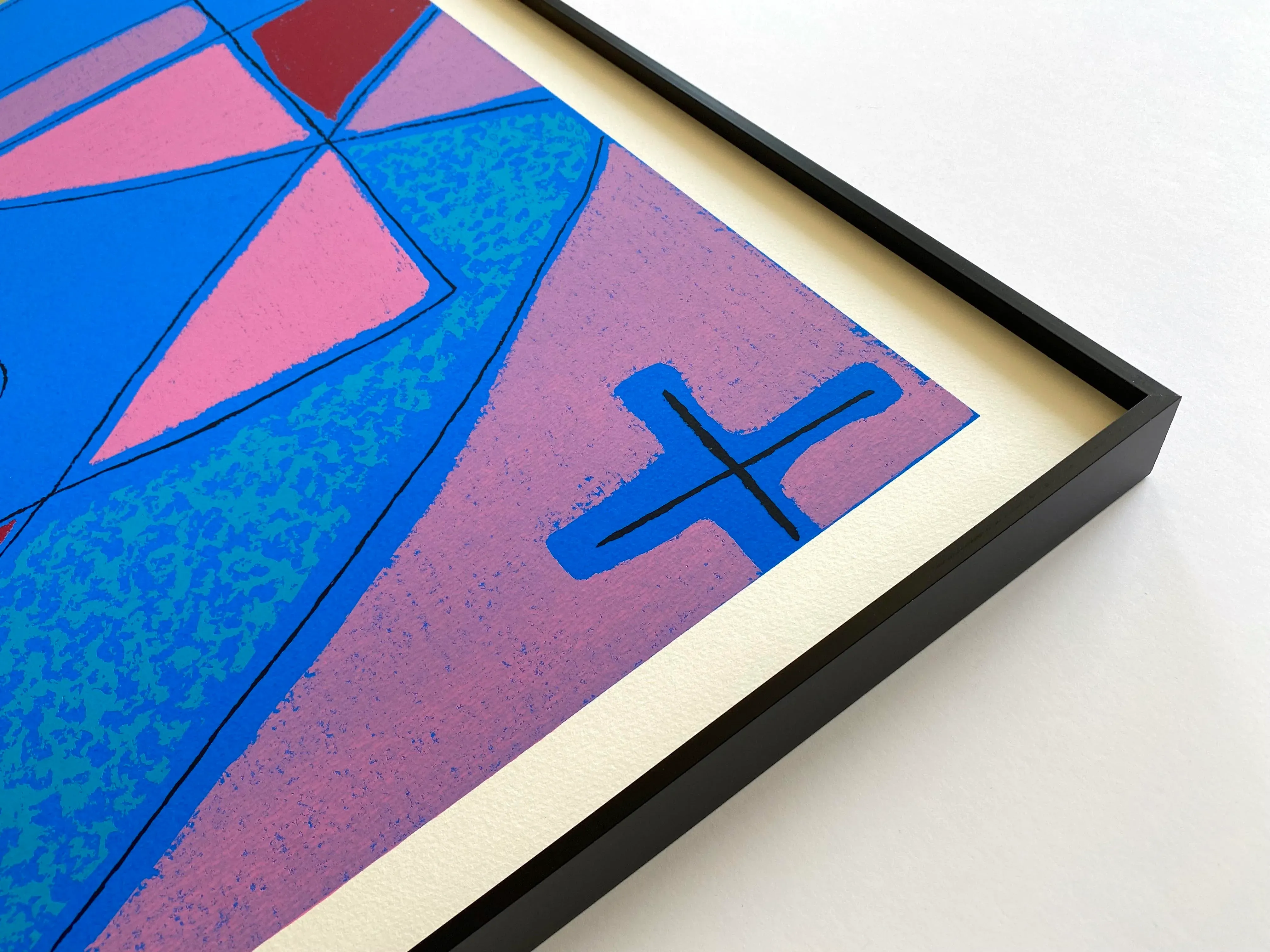 Paul Klee Vintage 1993 Framed Modernist Fine Art Silkscreen Print